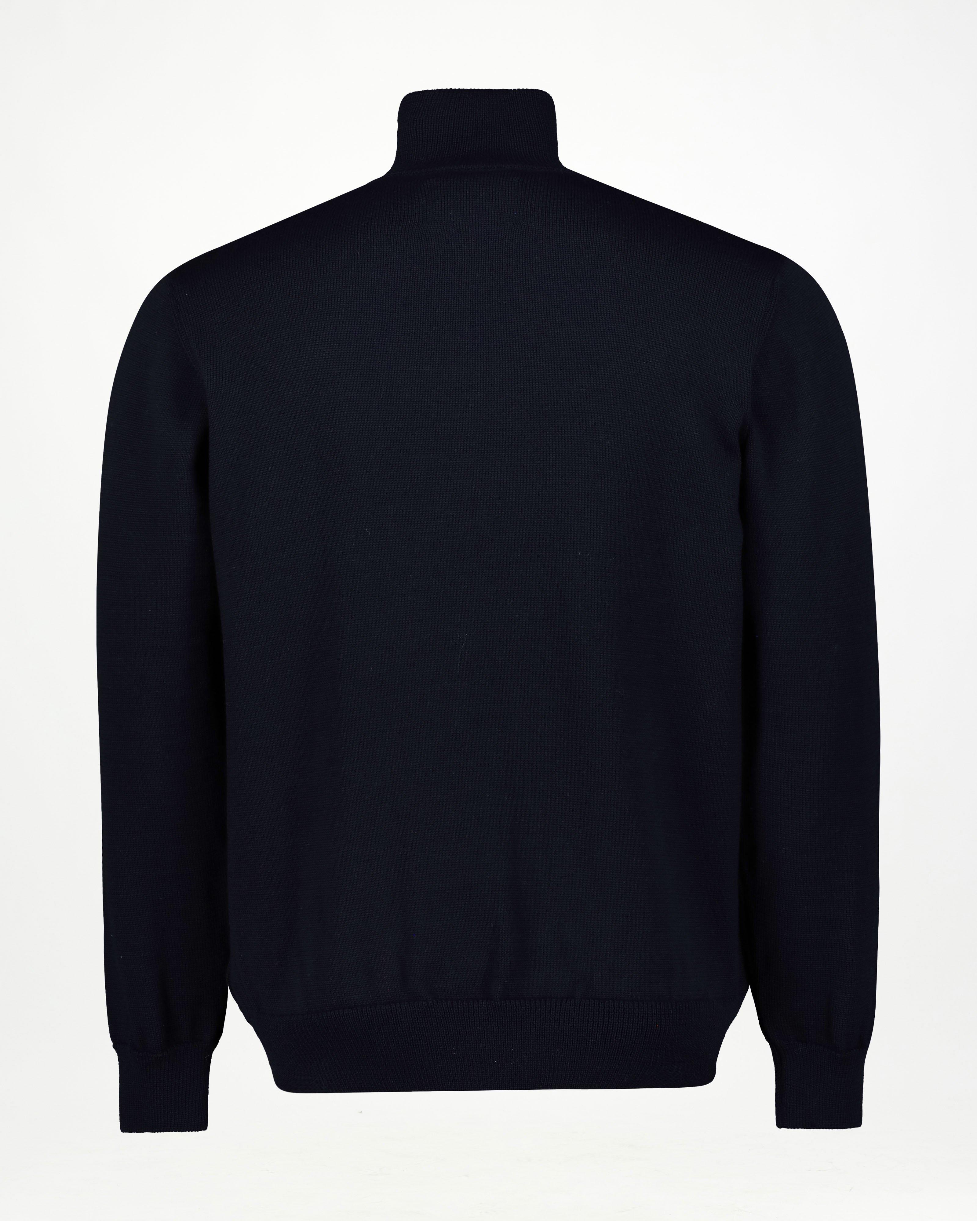 K-Way Elements Merino Wool 1/4 Zip Knit Top -  Navy