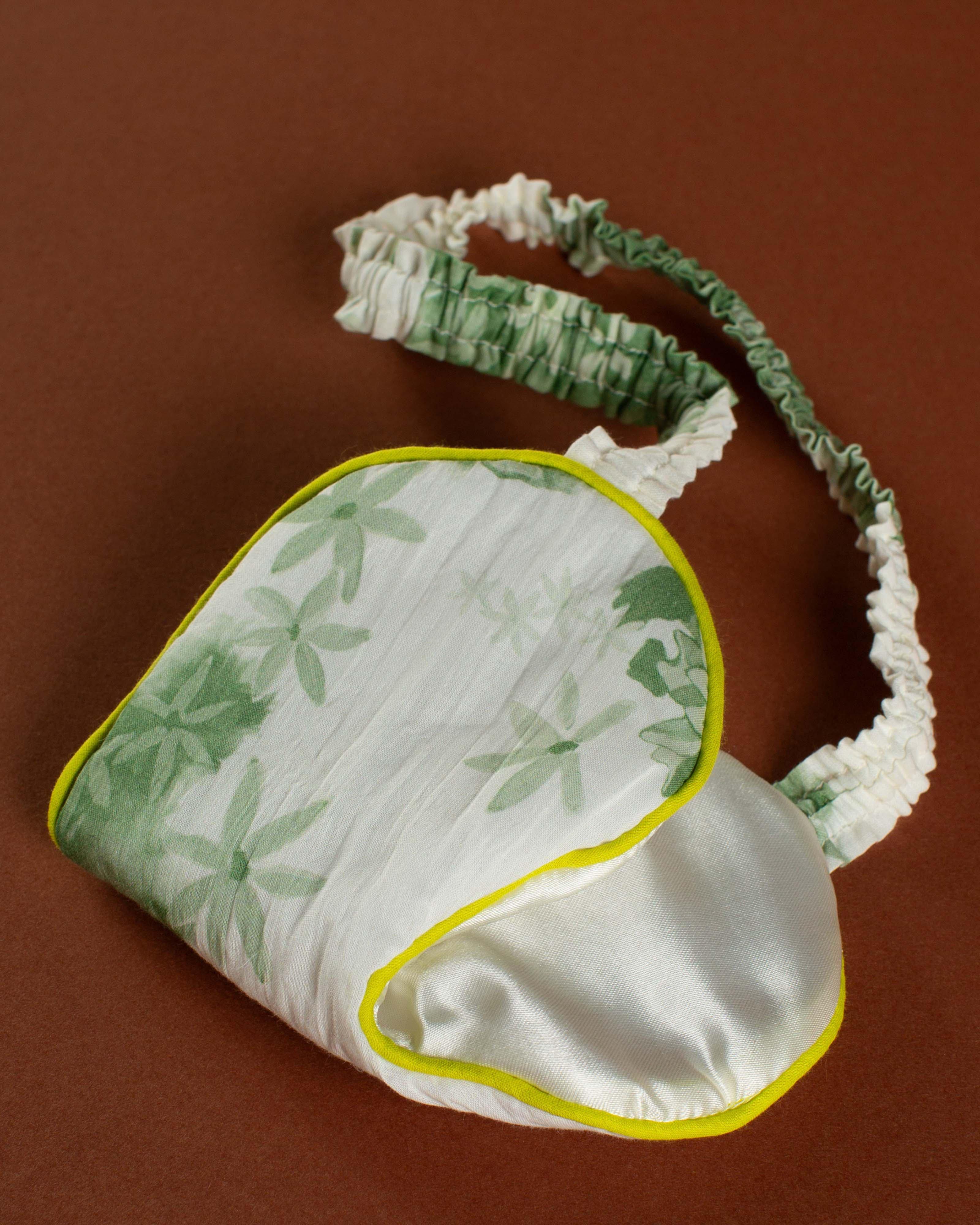 Cassie Scrunchie and Eyemask Set -  Green