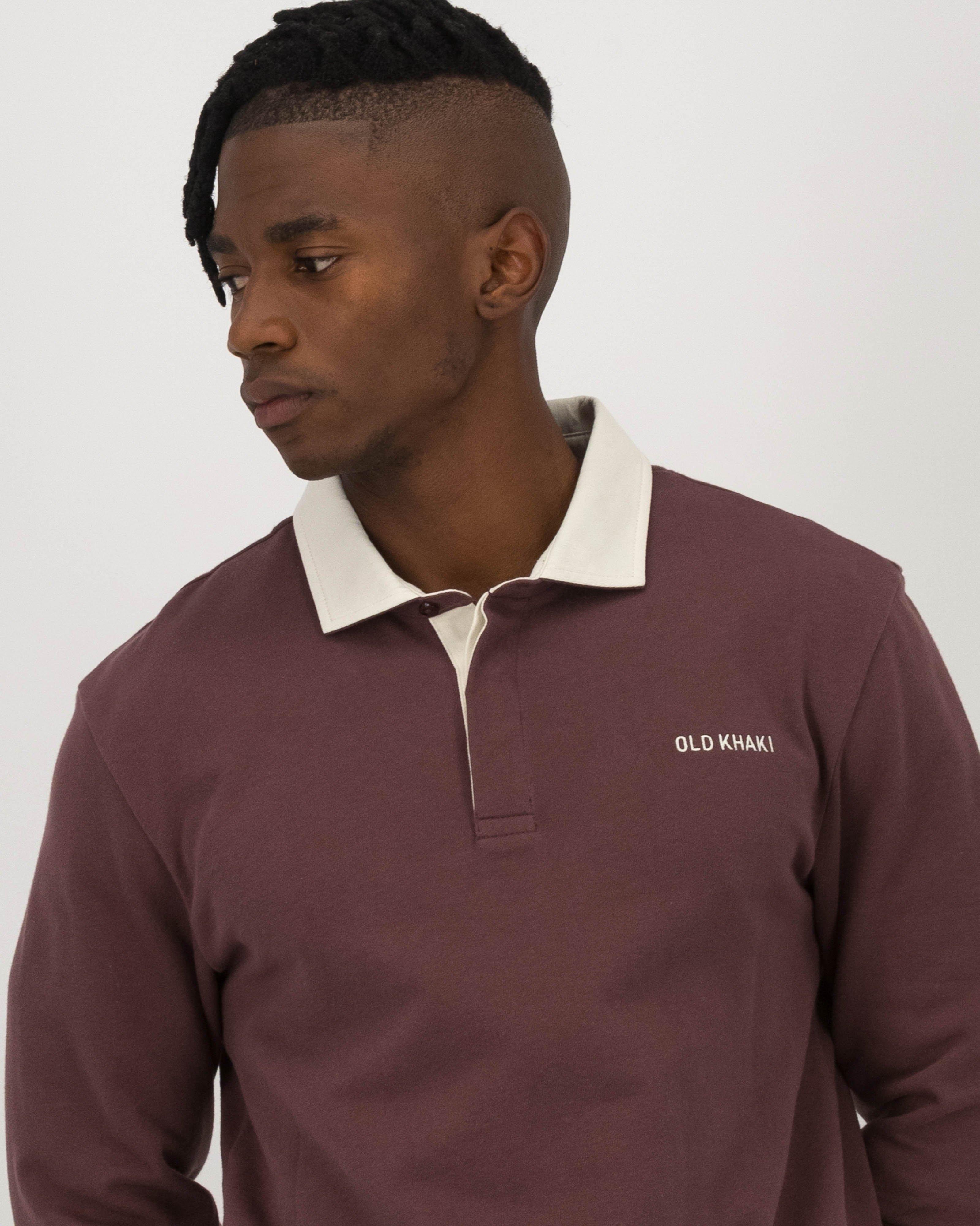 Men's Rodney Rugby Sweat -  Brown