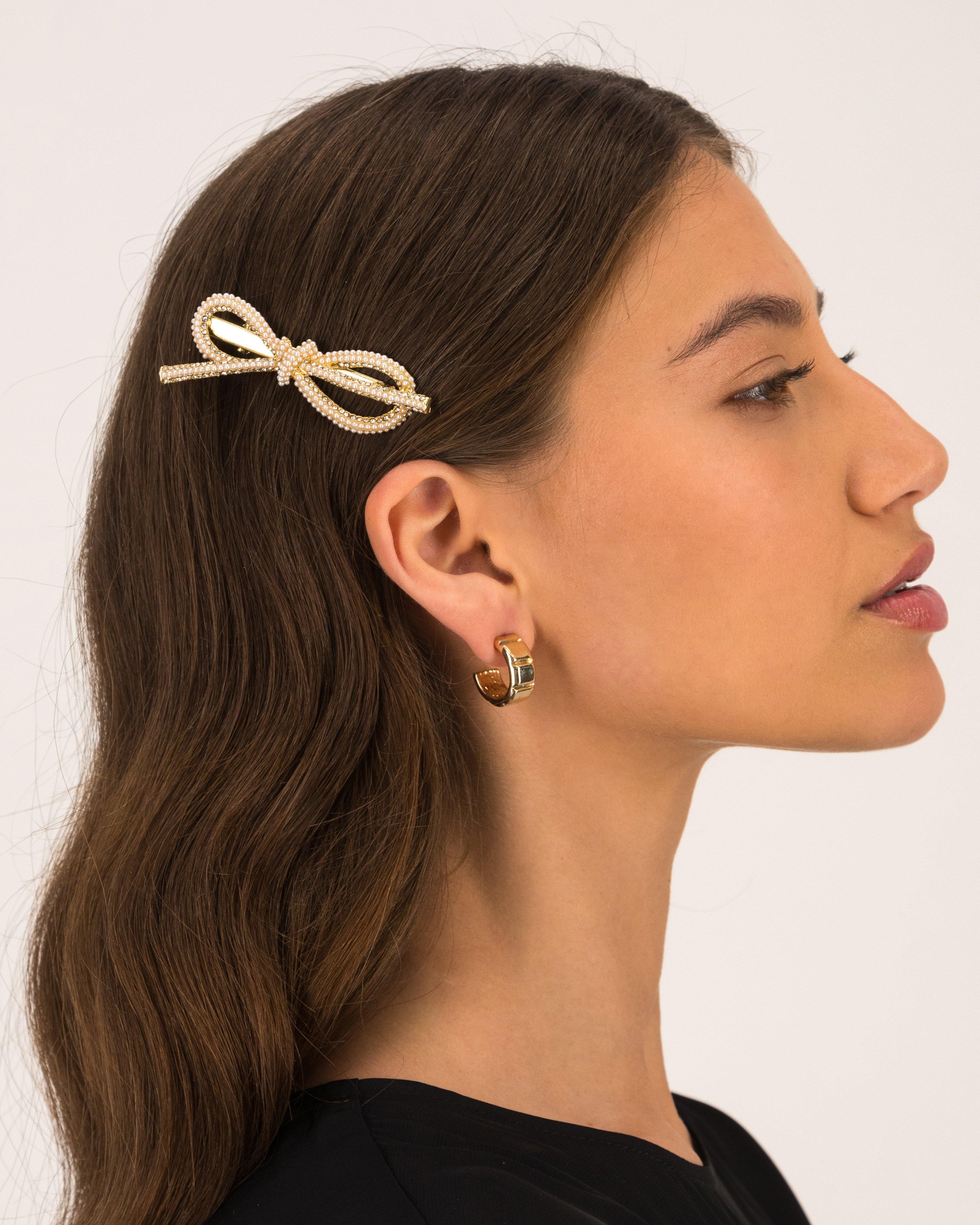 Golden Pearl Detail Clip Set -  Gold