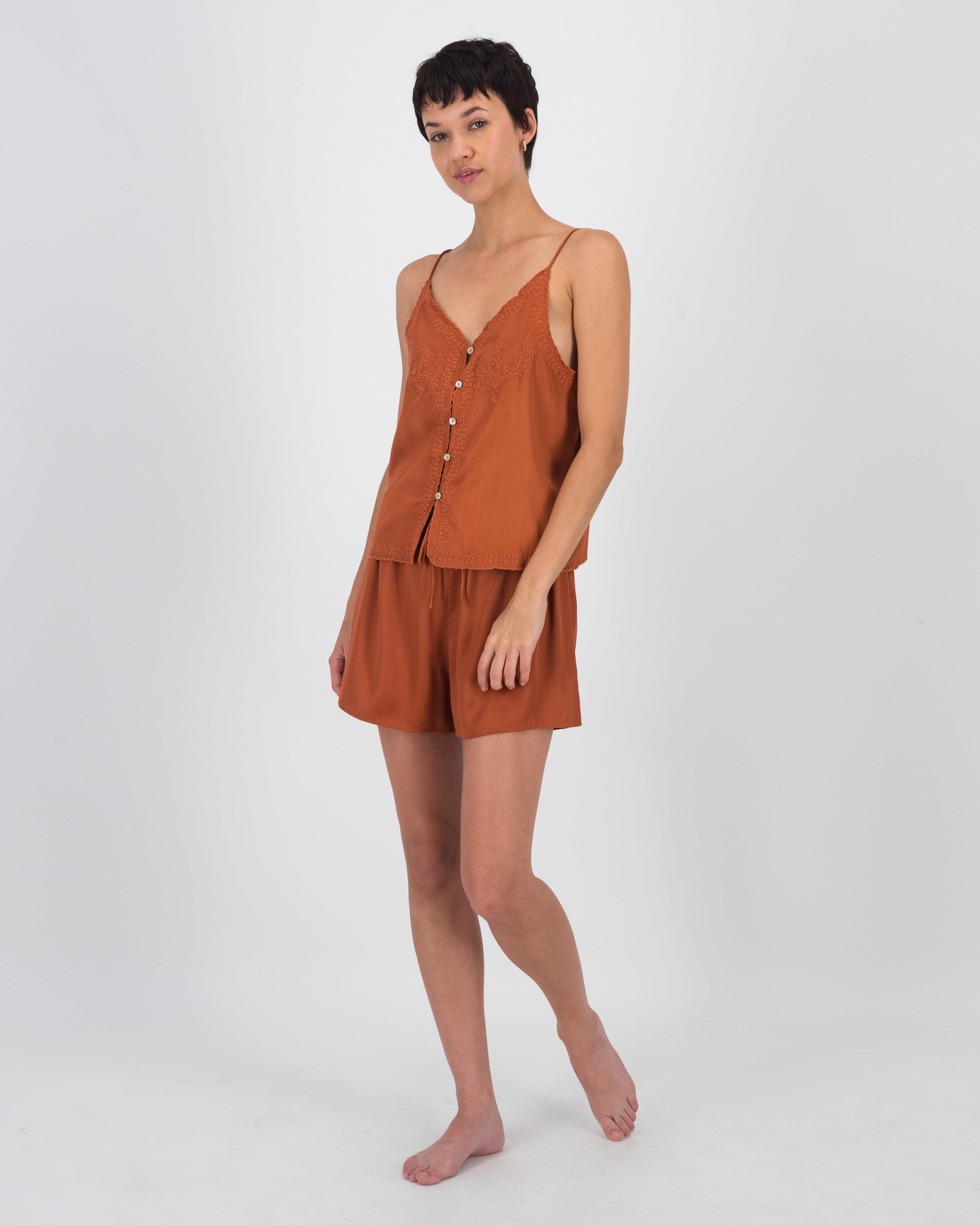 Em Luxe Cami Sleep Set -  Rust