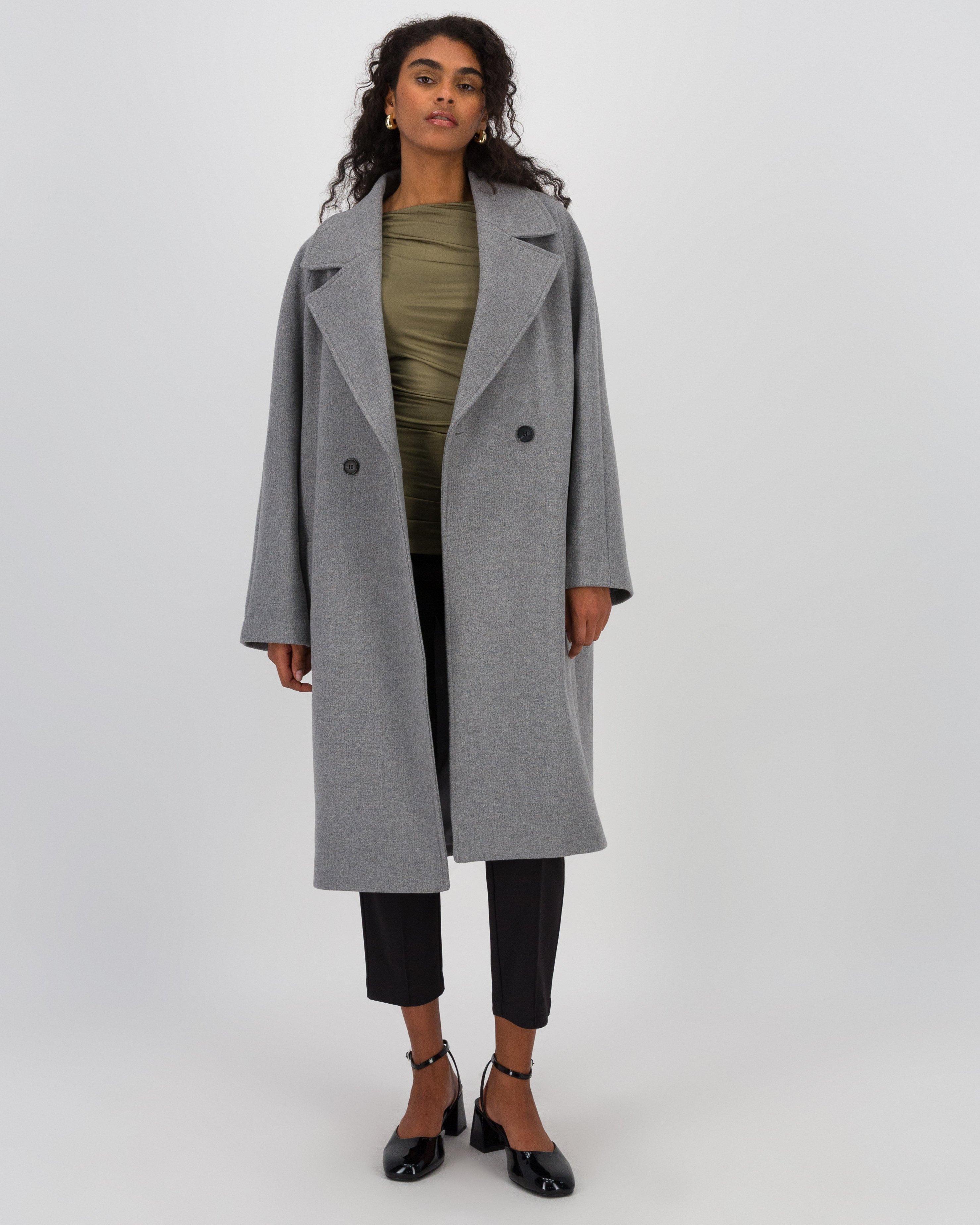 Marlee Cocoon Coat -  Grey