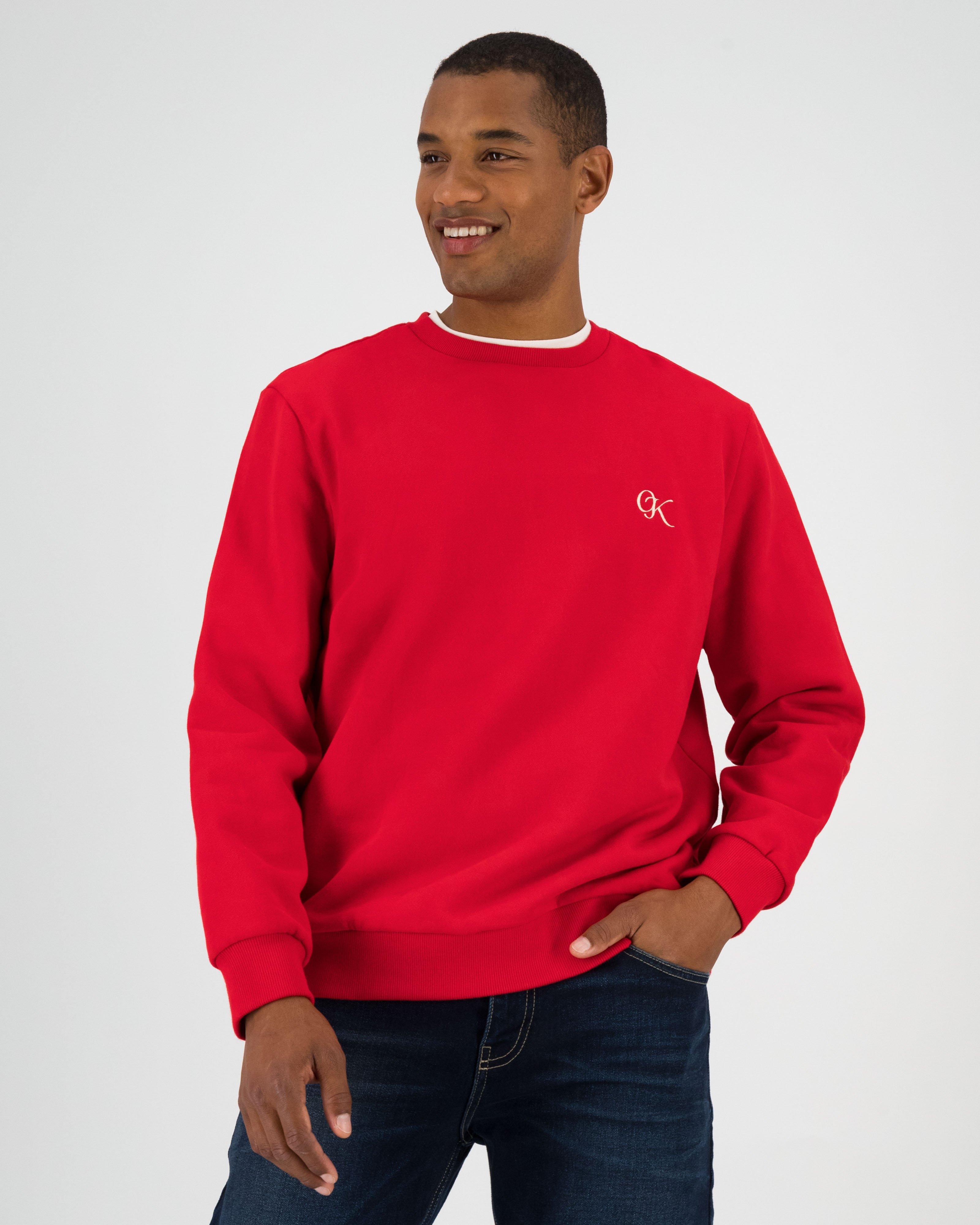 Men's West Premium Crew Sweat -  Red