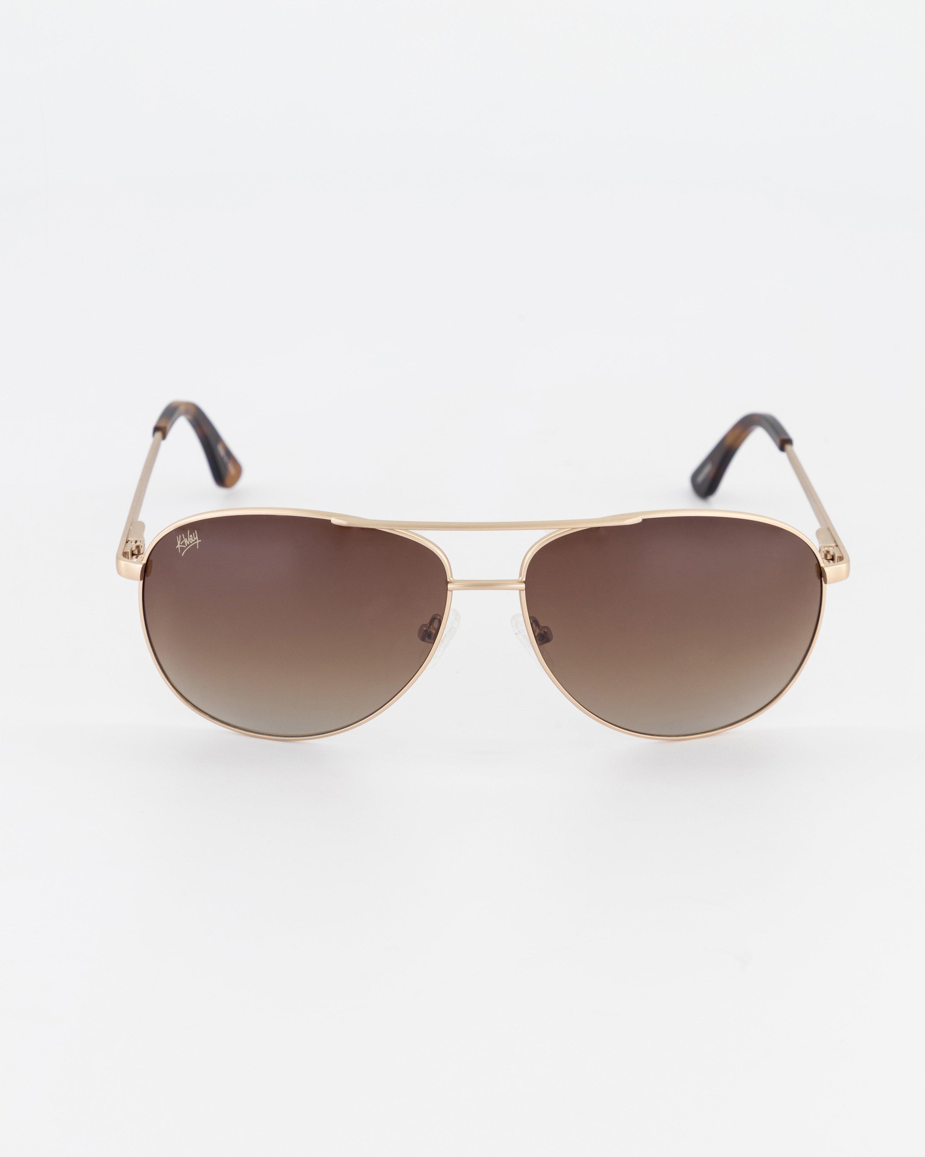 K-Way Theodore Classic Aviator Safari Sunglasses -  Brown