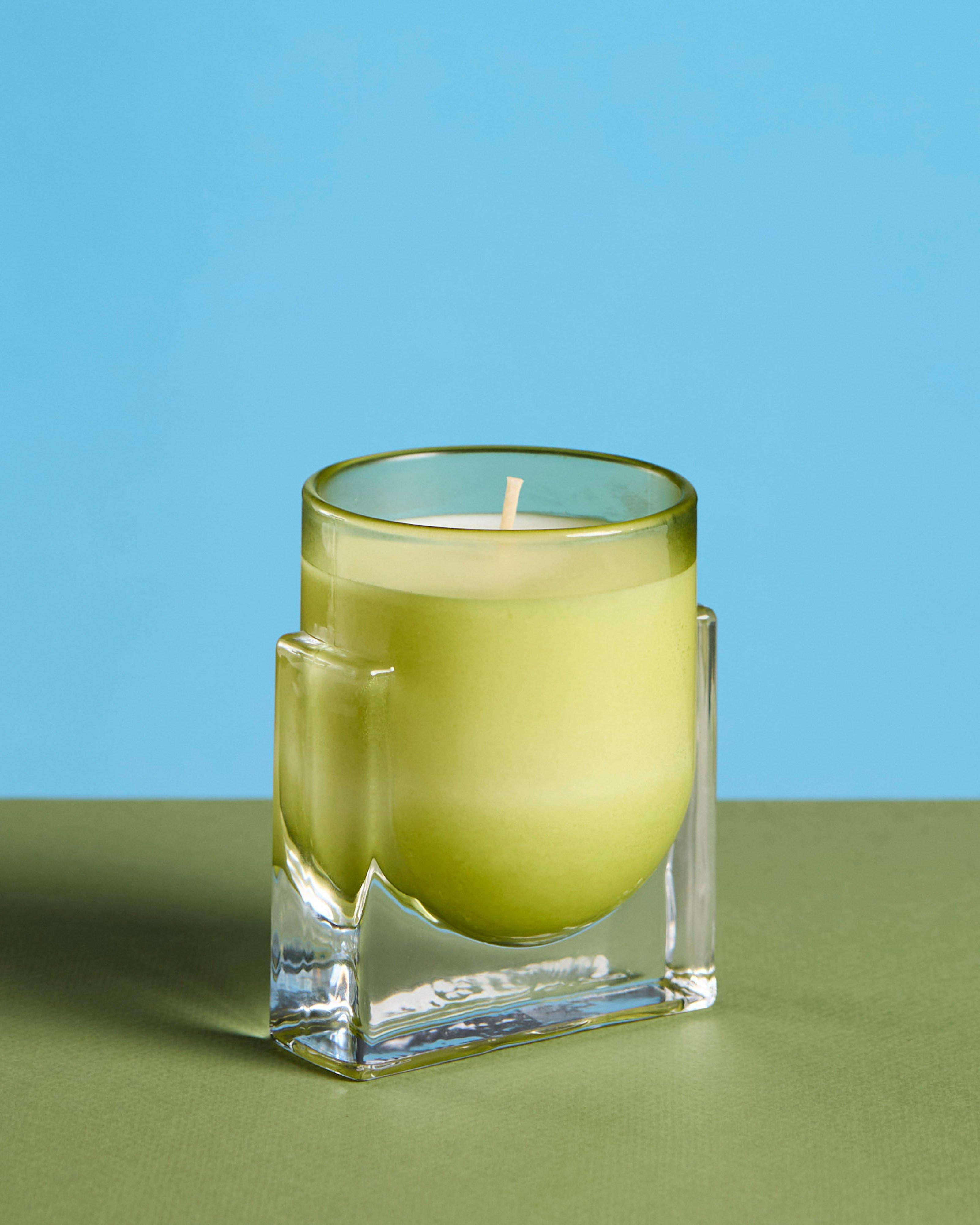 Glass Candle Votive -  Green