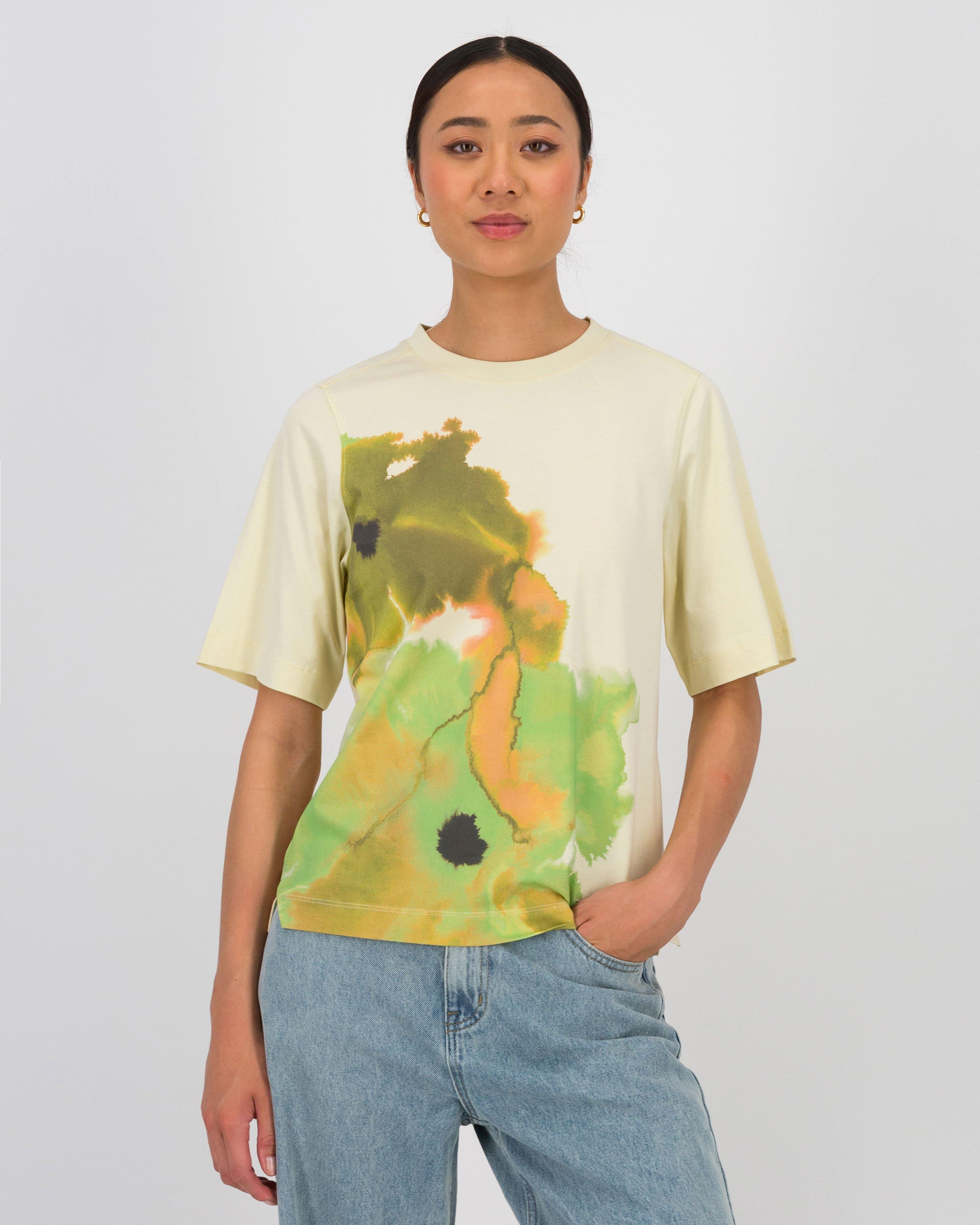 ・×・ 　　CALEE／MULTI PRINT L/S T-SHIRT XSIDE Crew Neck The Mandalorian Printed Women's T-Shirt