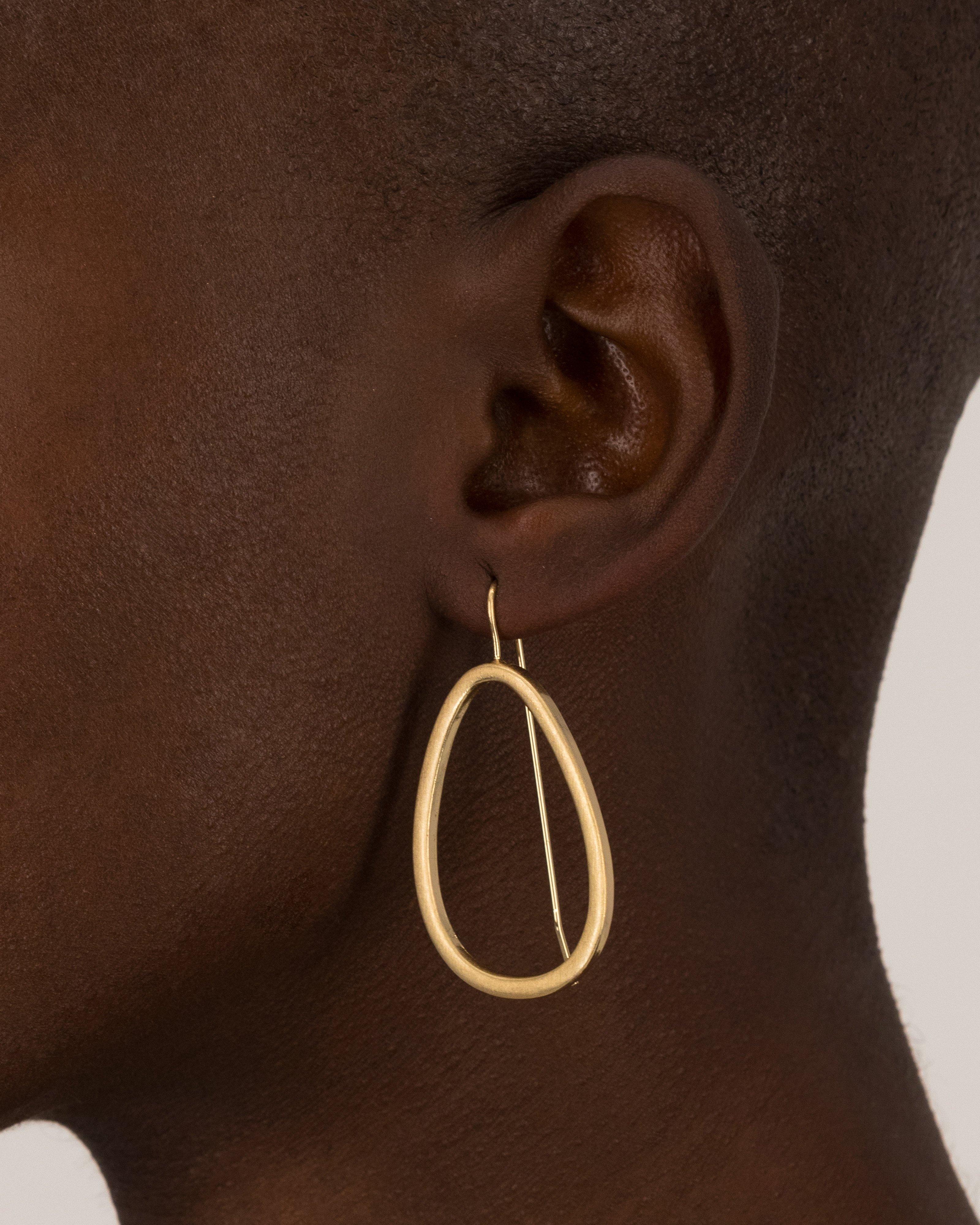 Geo Drop Earring -  Gold
