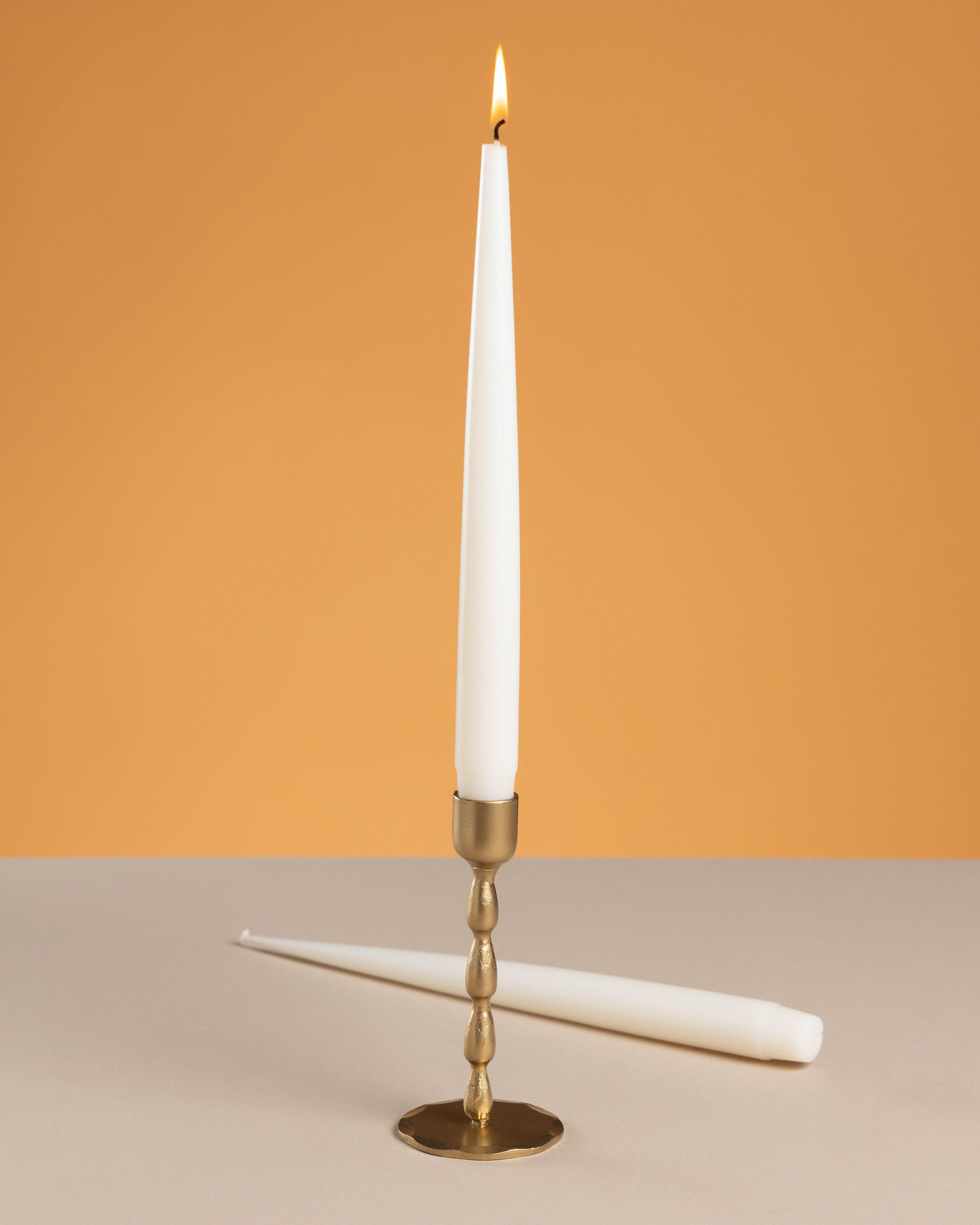 Hand Forged Candle Holder -  Gold