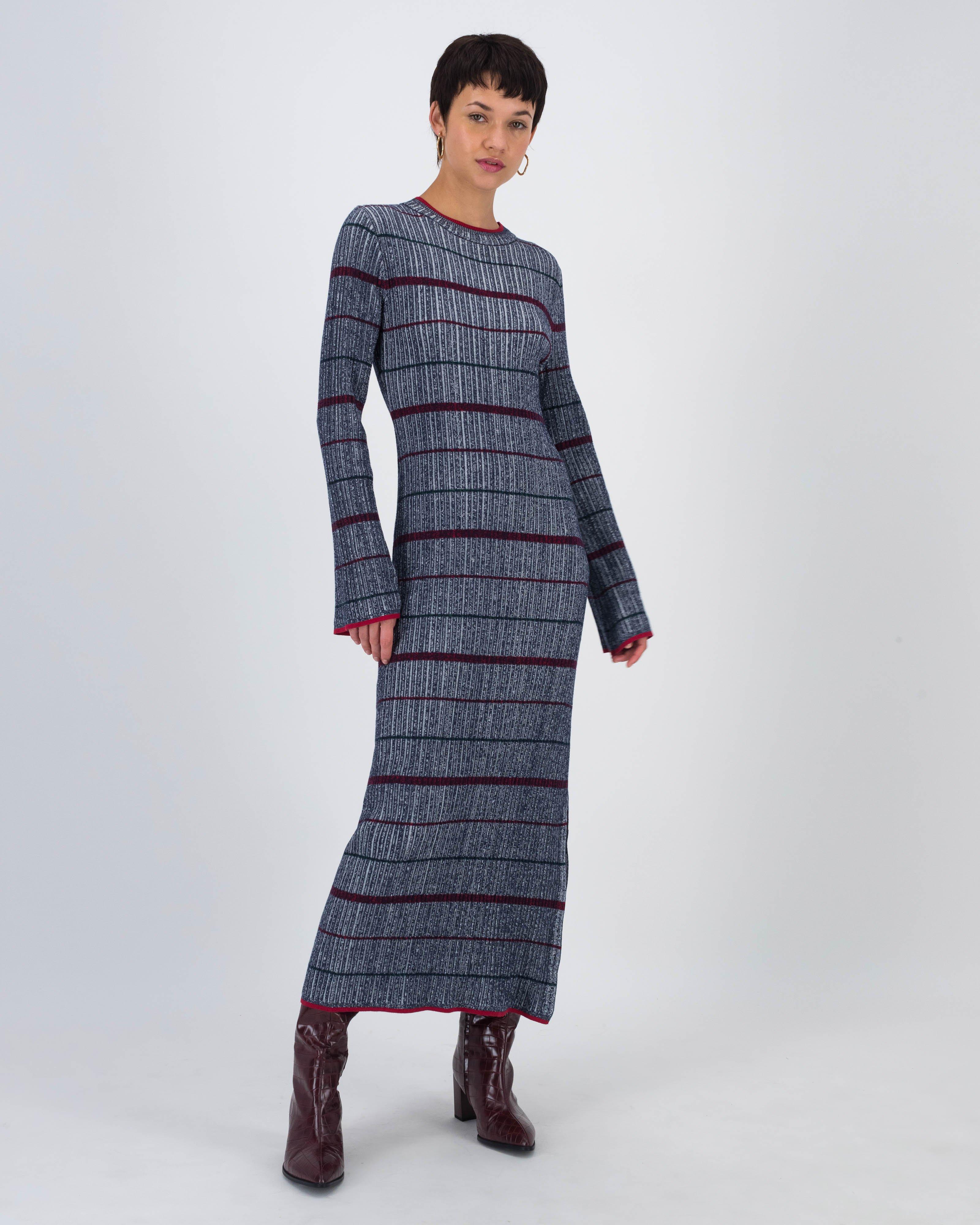 Nolla Knitwear Midi Dress -  Blue
