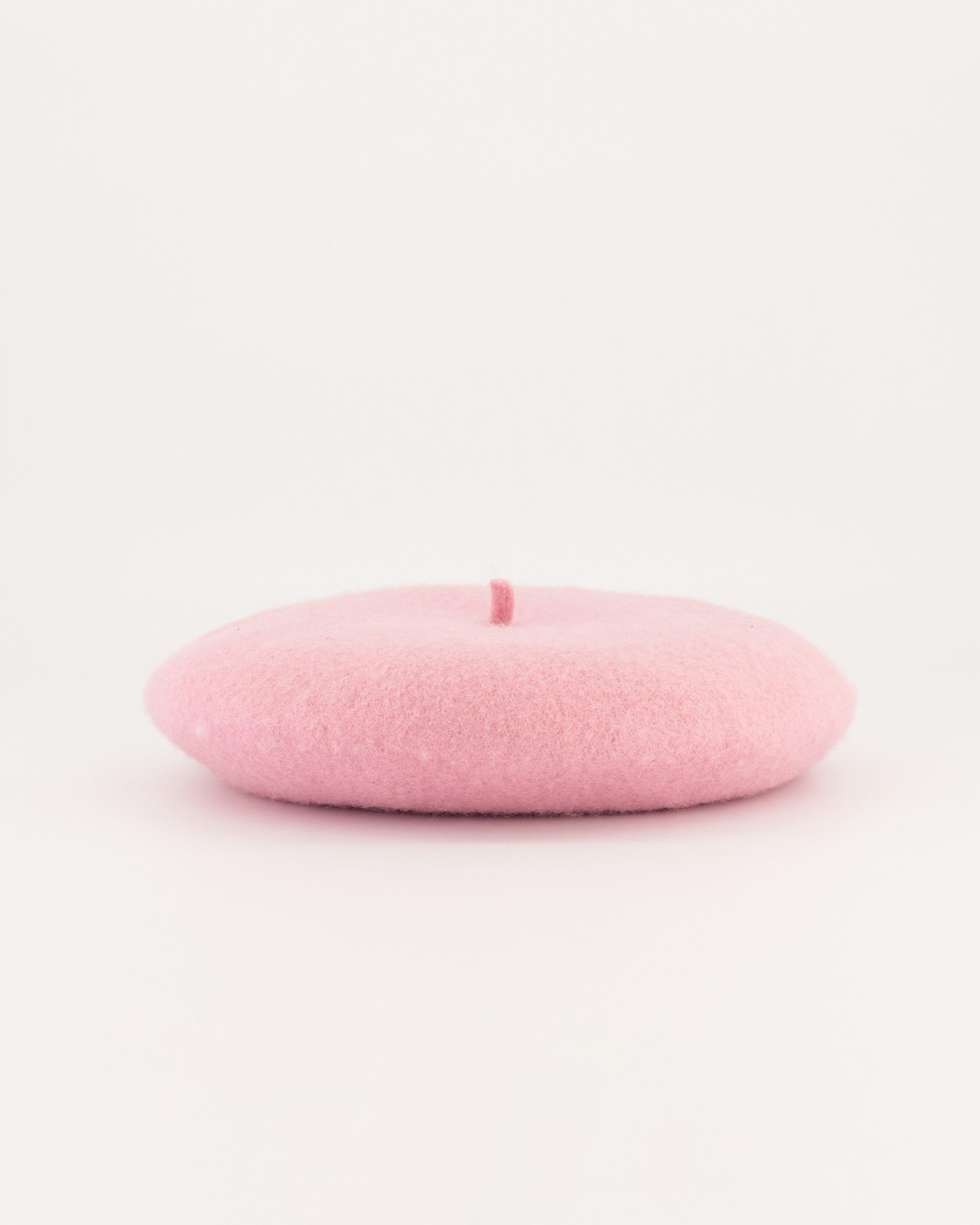 Lea Classic Wool Beret -  Pink