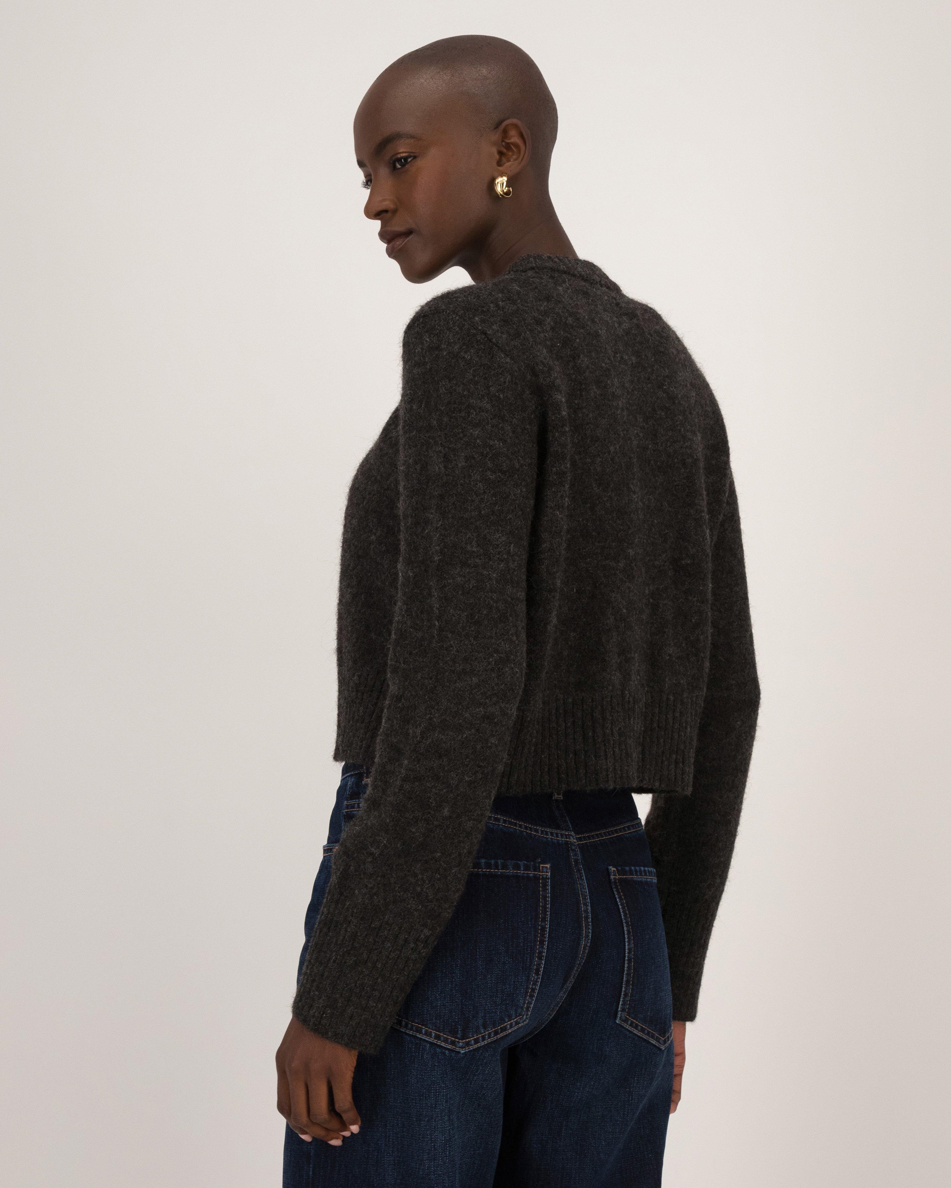 Erynn Button Through Cardigan -  Charcoal
