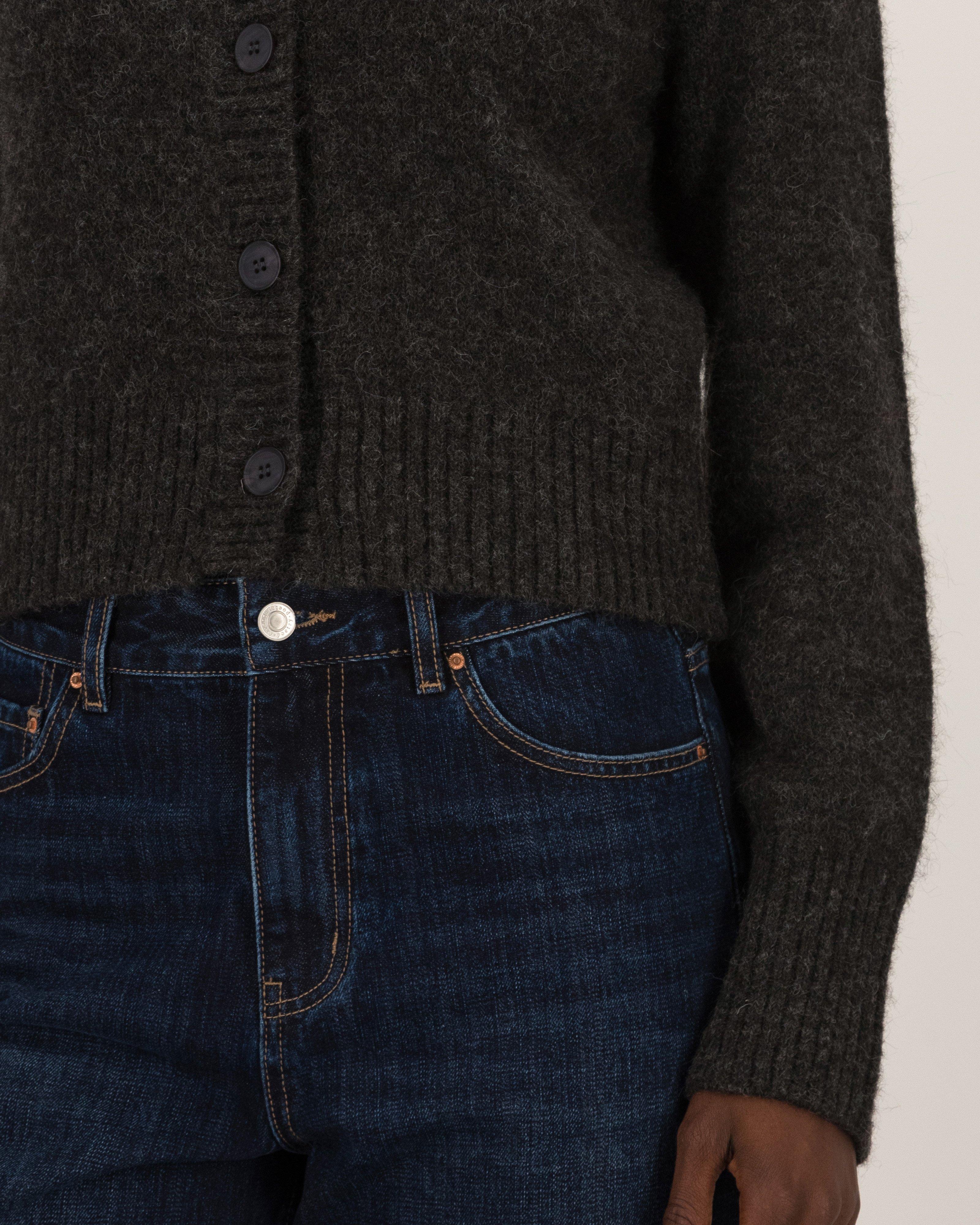 Erynn Button Through Cardigan -  Charcoal