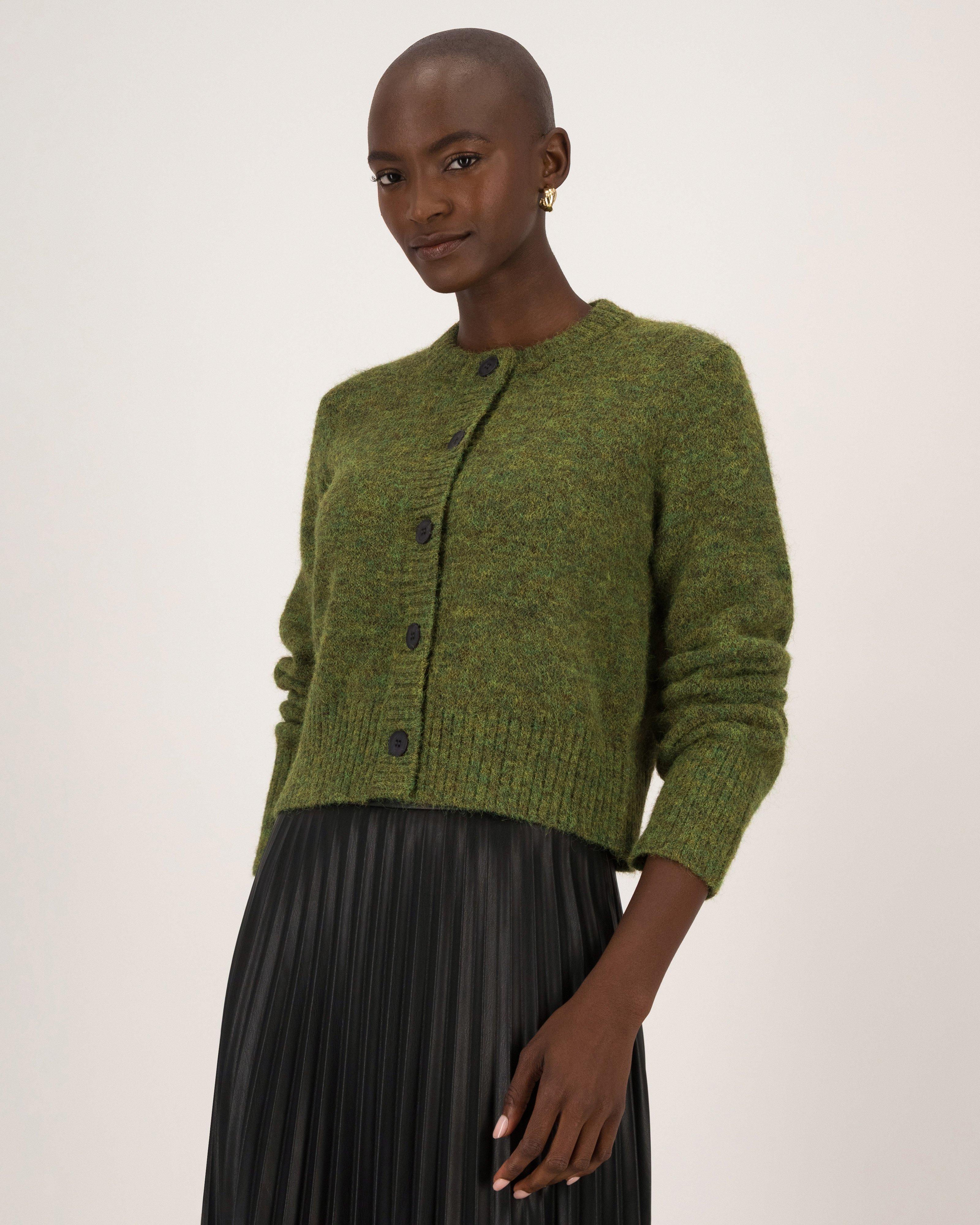 Erynn Button Through Cardigan -  Green