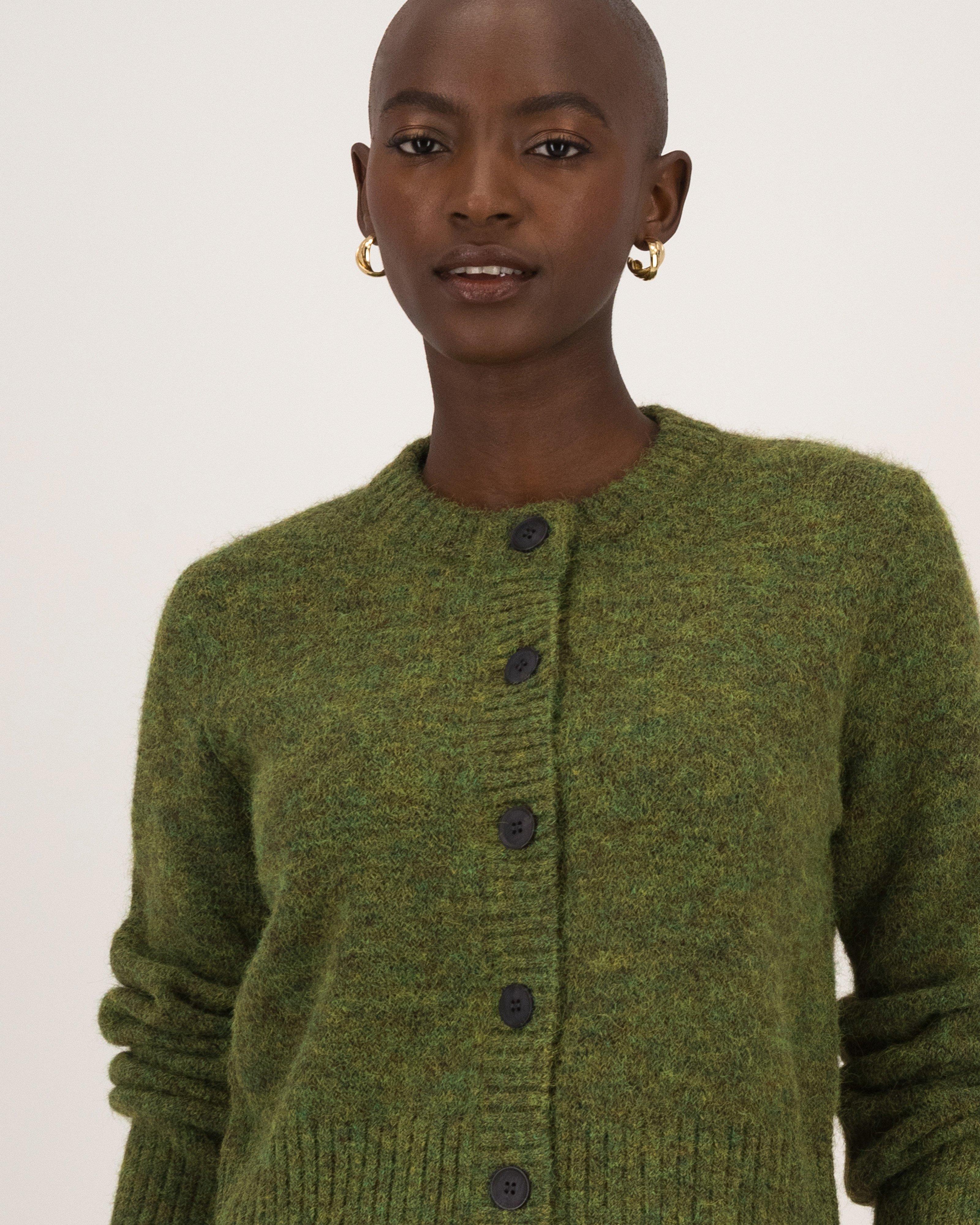 Erynn Button Through Cardigan -  Green
