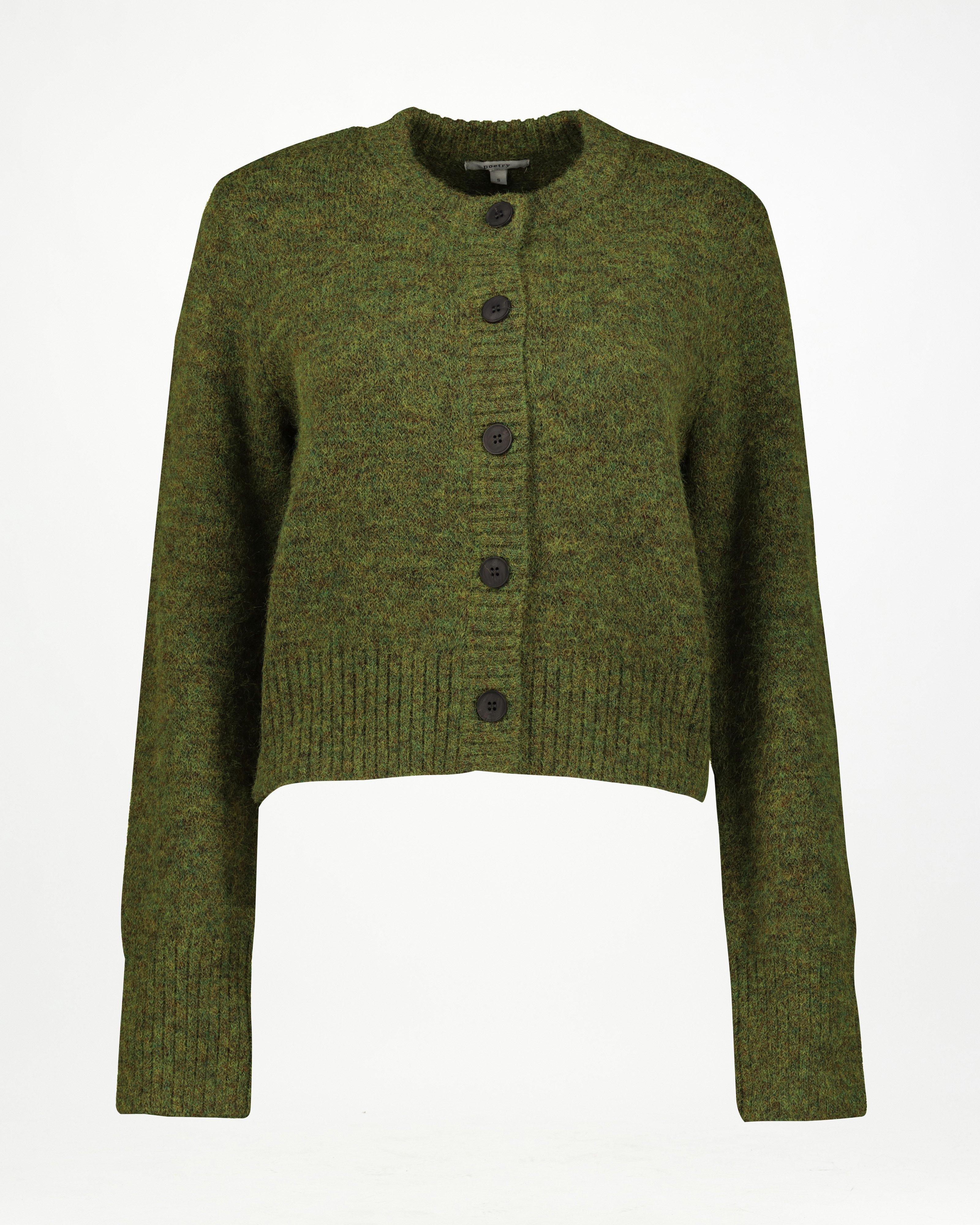 Erynn Button Through Cardigan -  Green