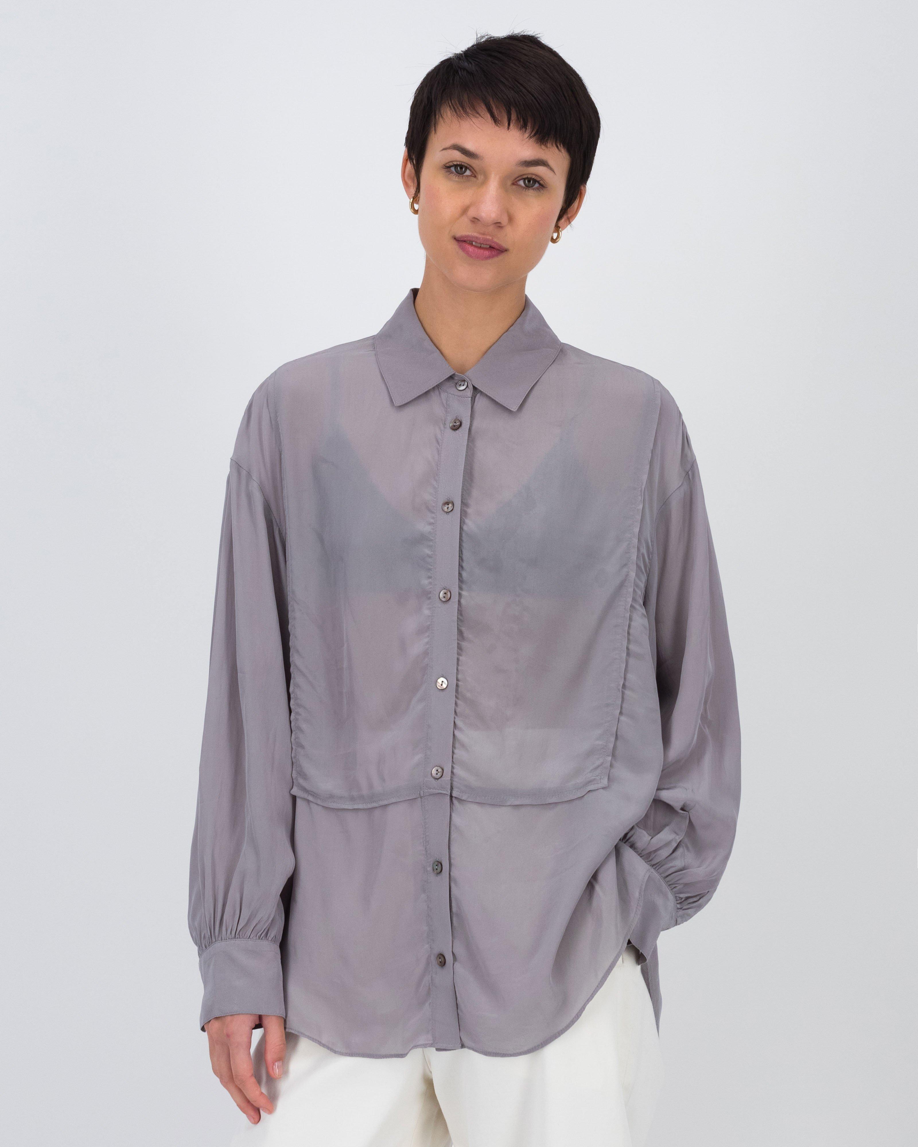 Brie Blouse -  Silver Grey