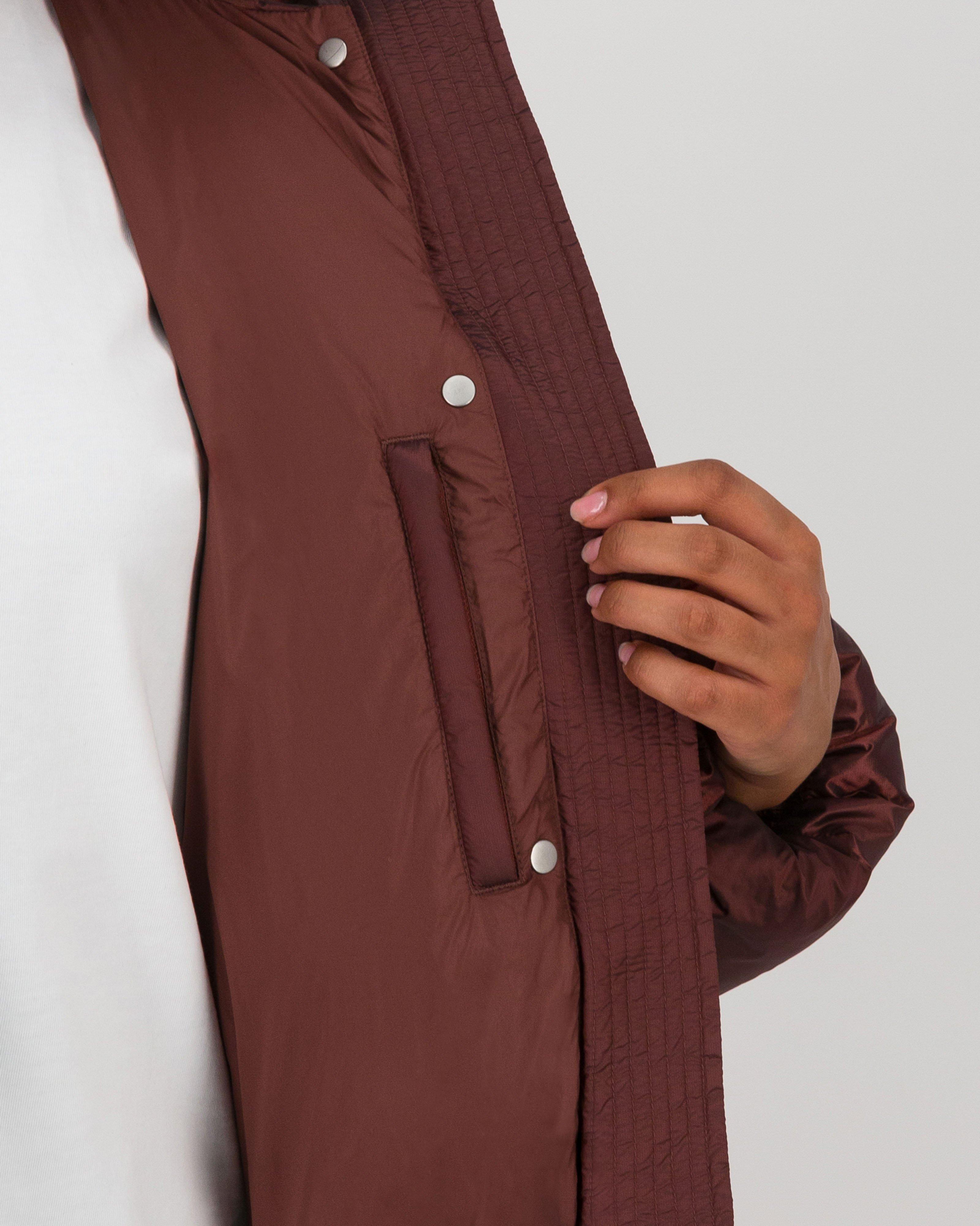 Novah Short Puffer Jacket -  Burgundy