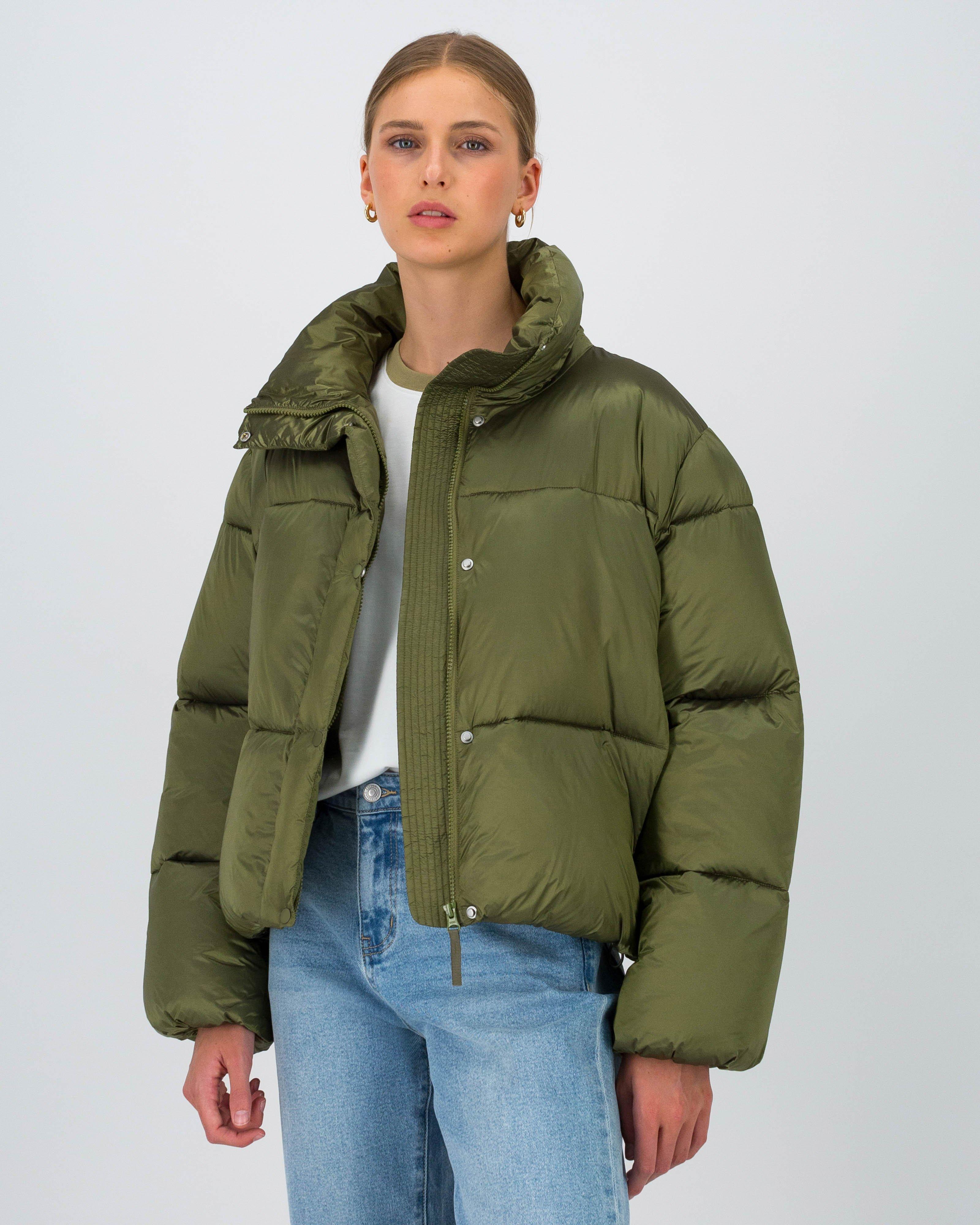 Novah Short Puffer Jacket -  Green