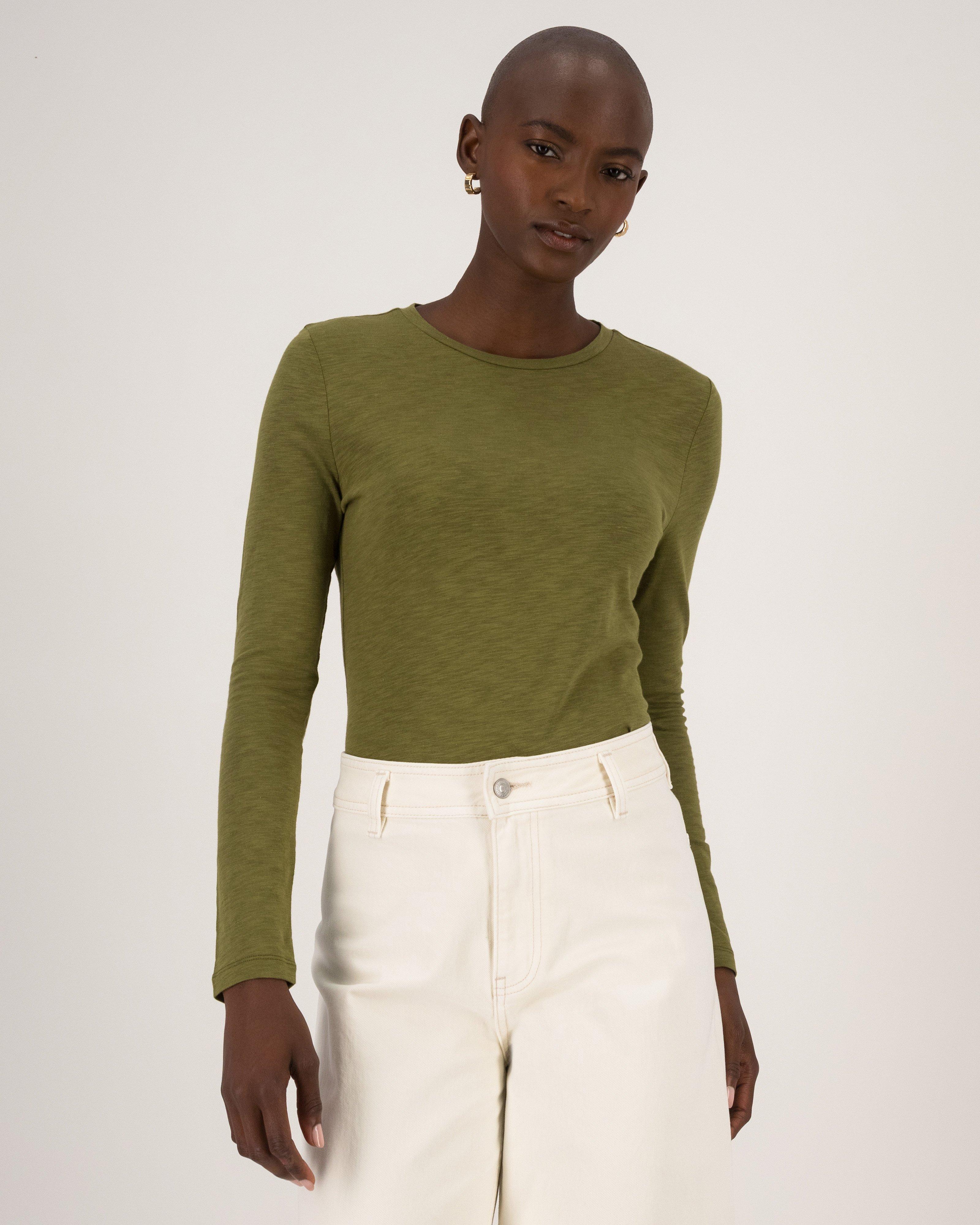 Mila Long Sleeve Tee -  Green