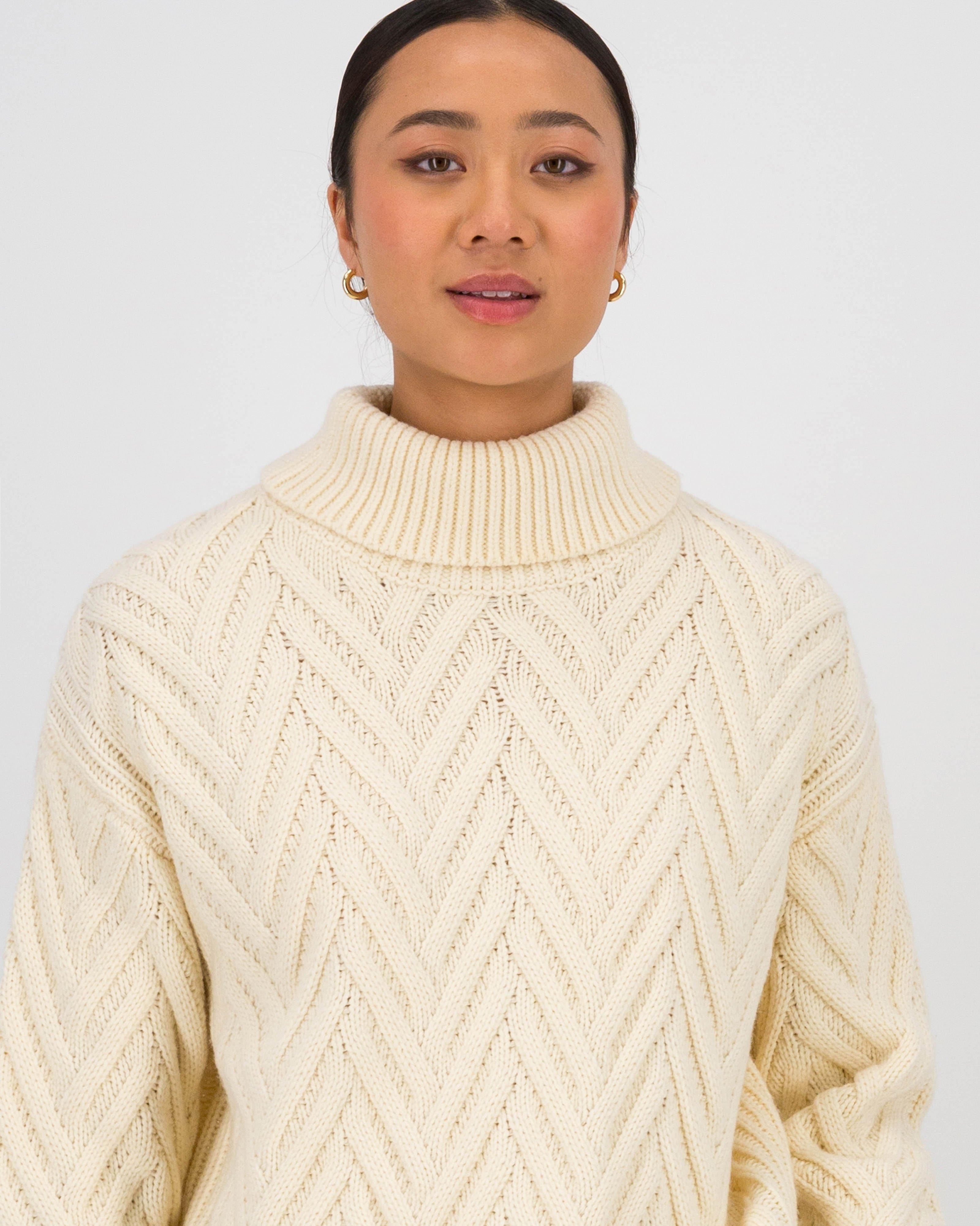 Fiona Cable Pullover -  Milk