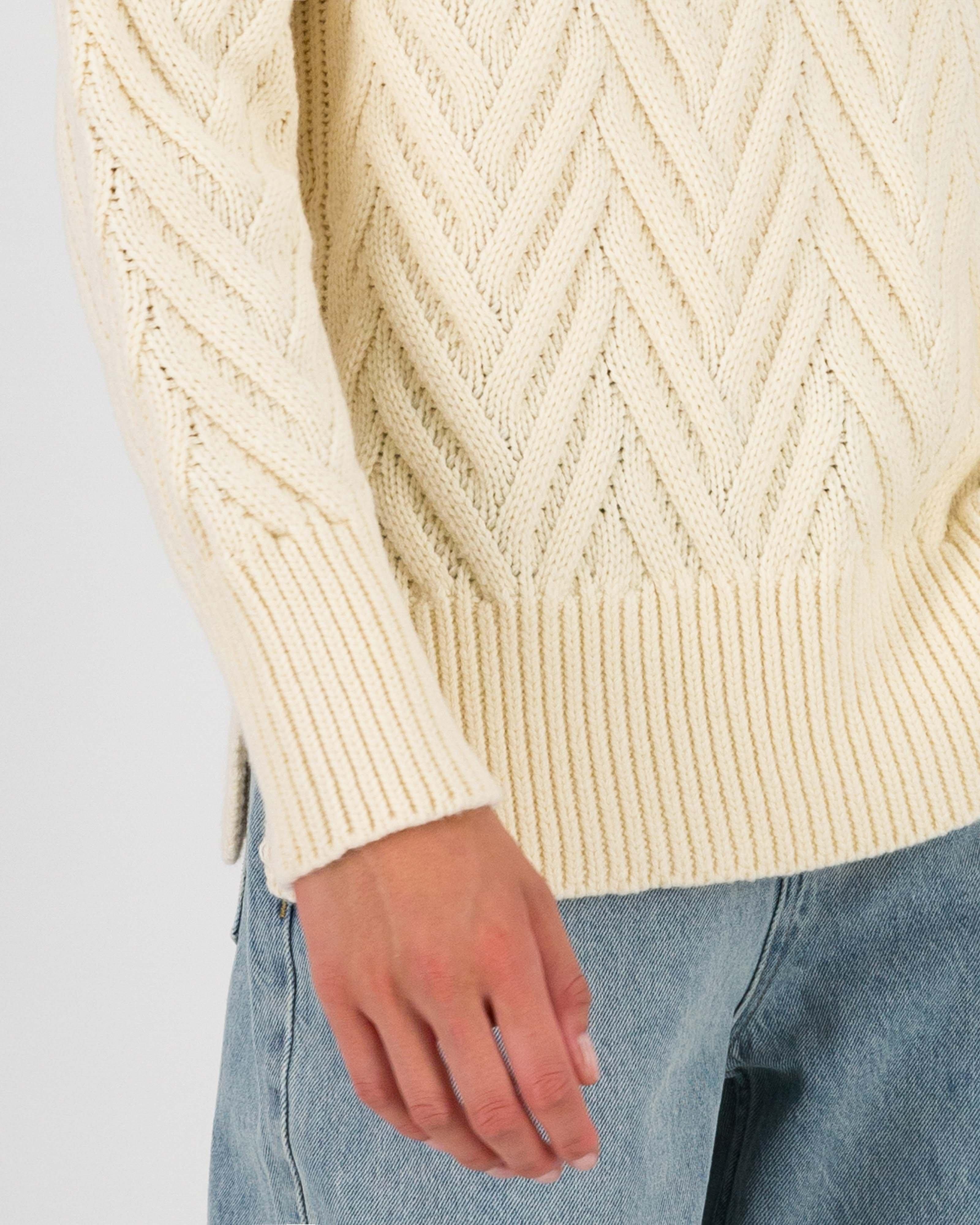 Fiona Cable Pullover -  Milk