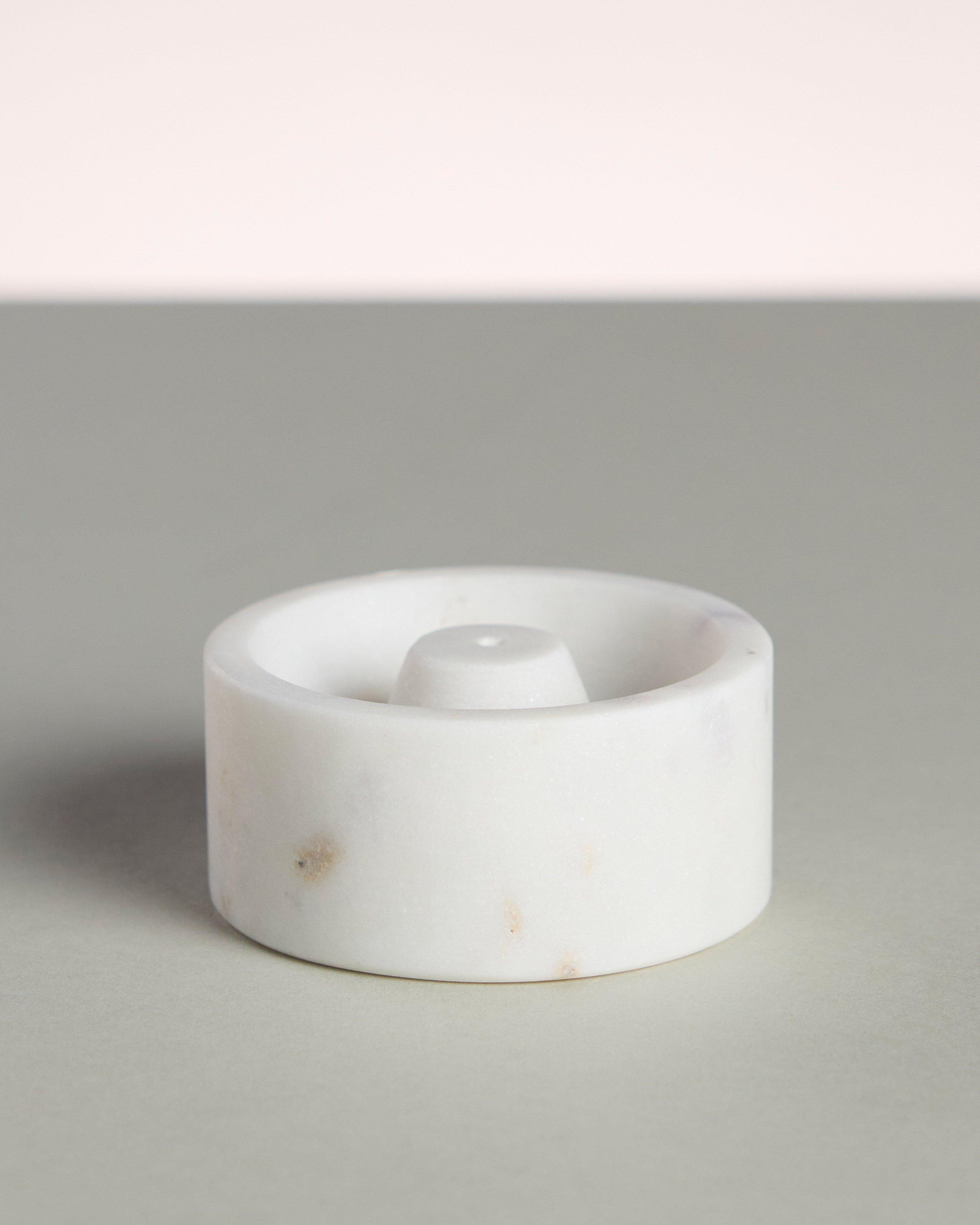 Marble Incense Holder -  White