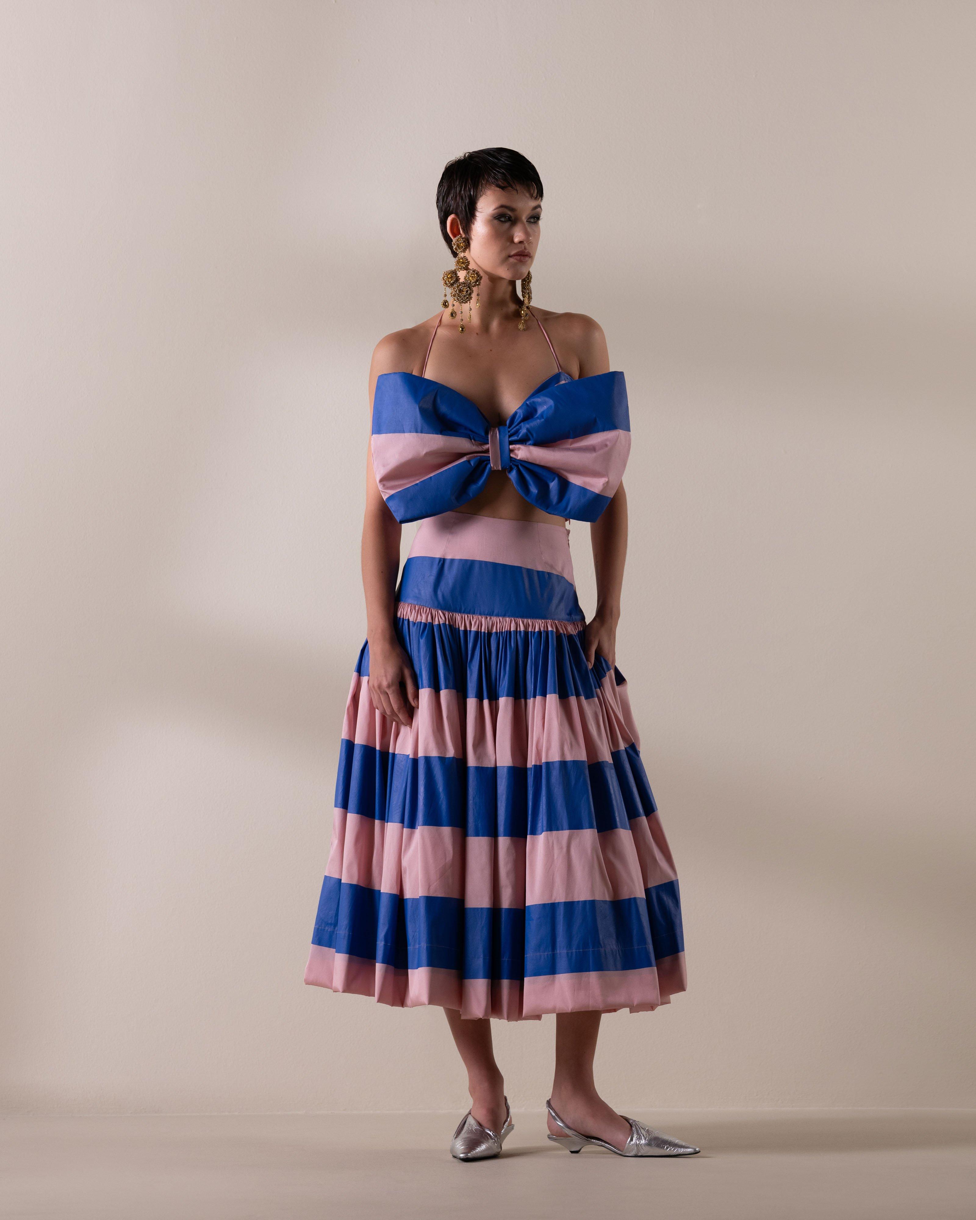 KLûK CGDT x Poetry Printed Bow Top -  Pink