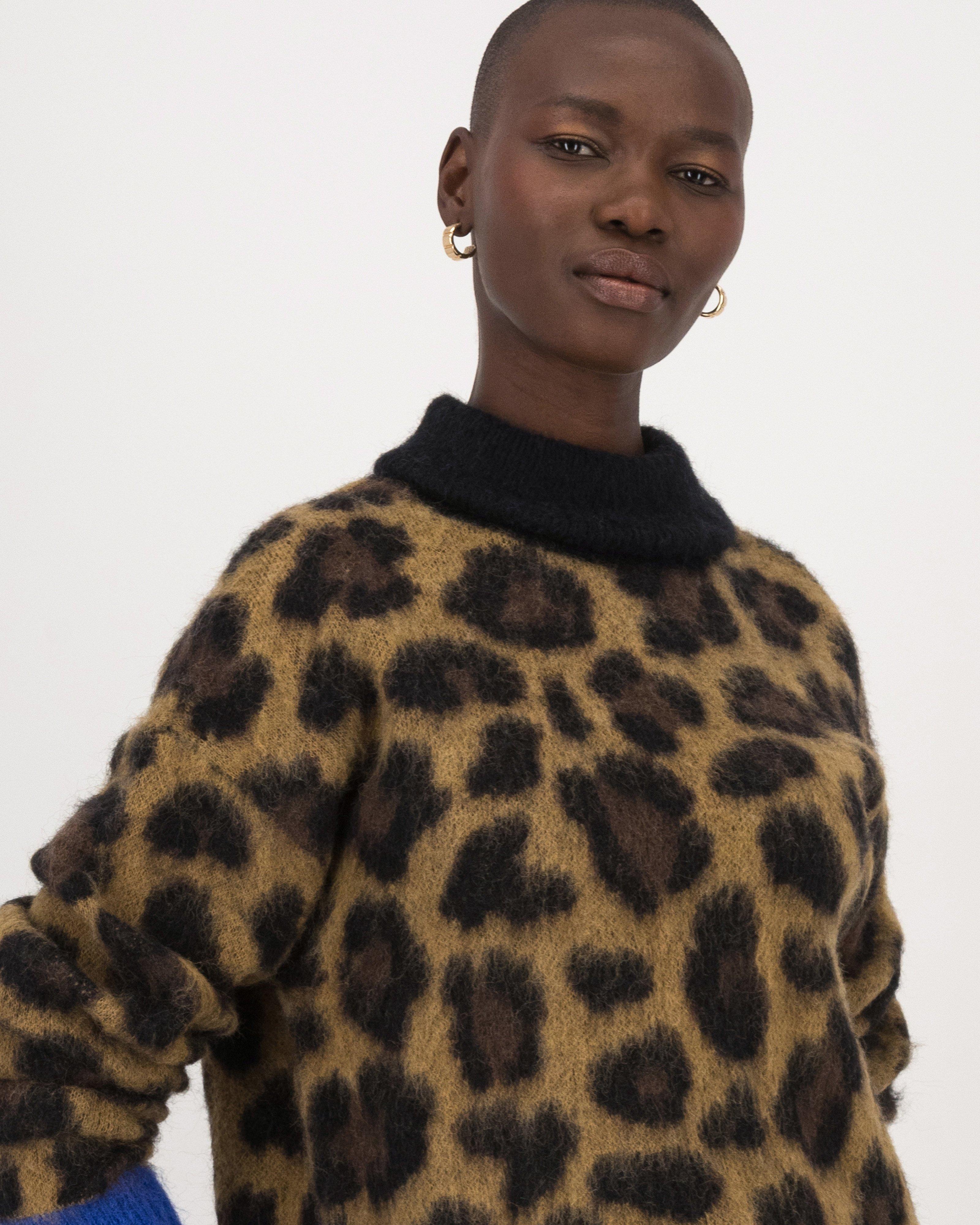 Knit Jumper Leopard Print Jumper Primark Primark Pink Black Fine