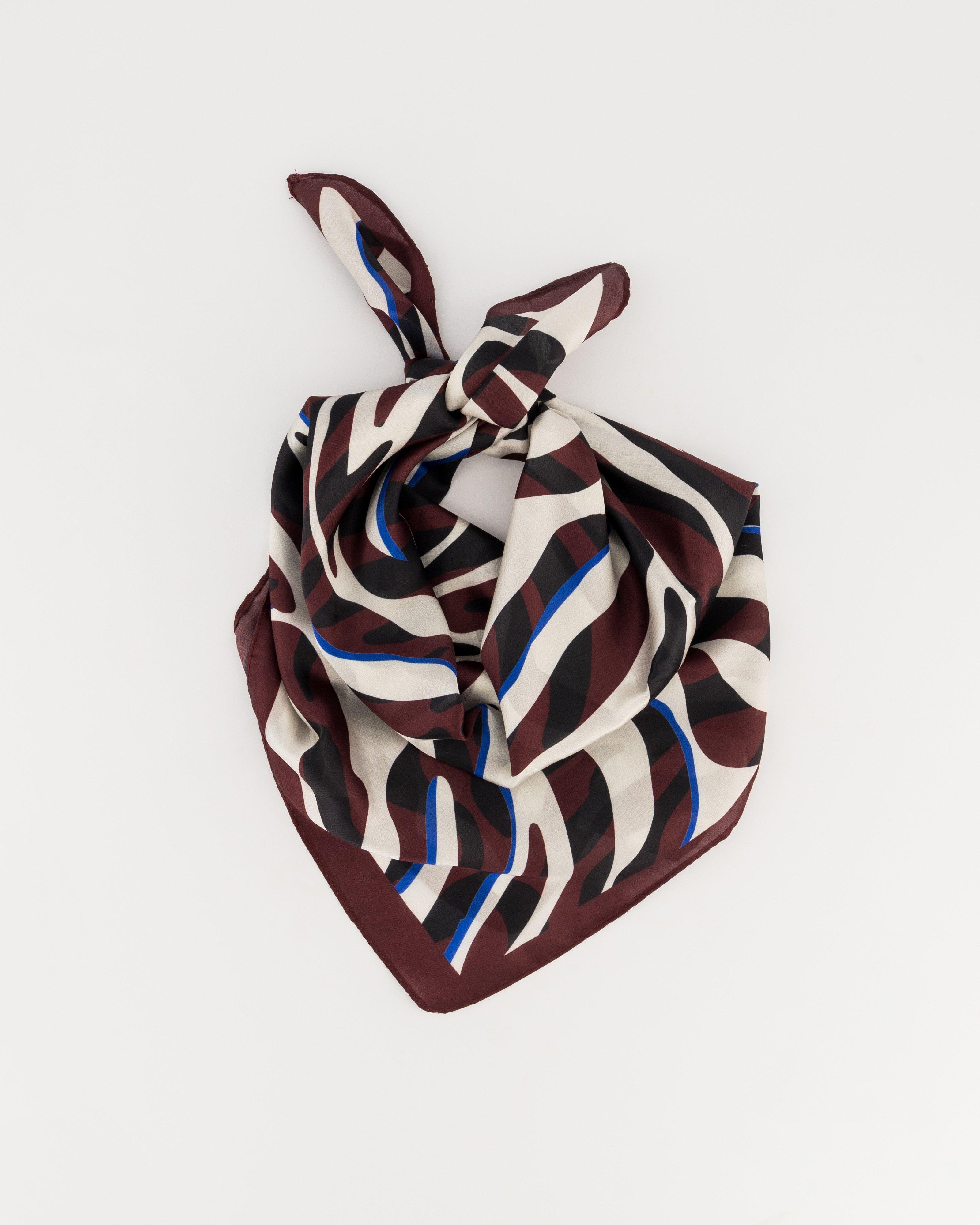 Riley Abstract Animal Printed Silk Scarf -  Assorted
