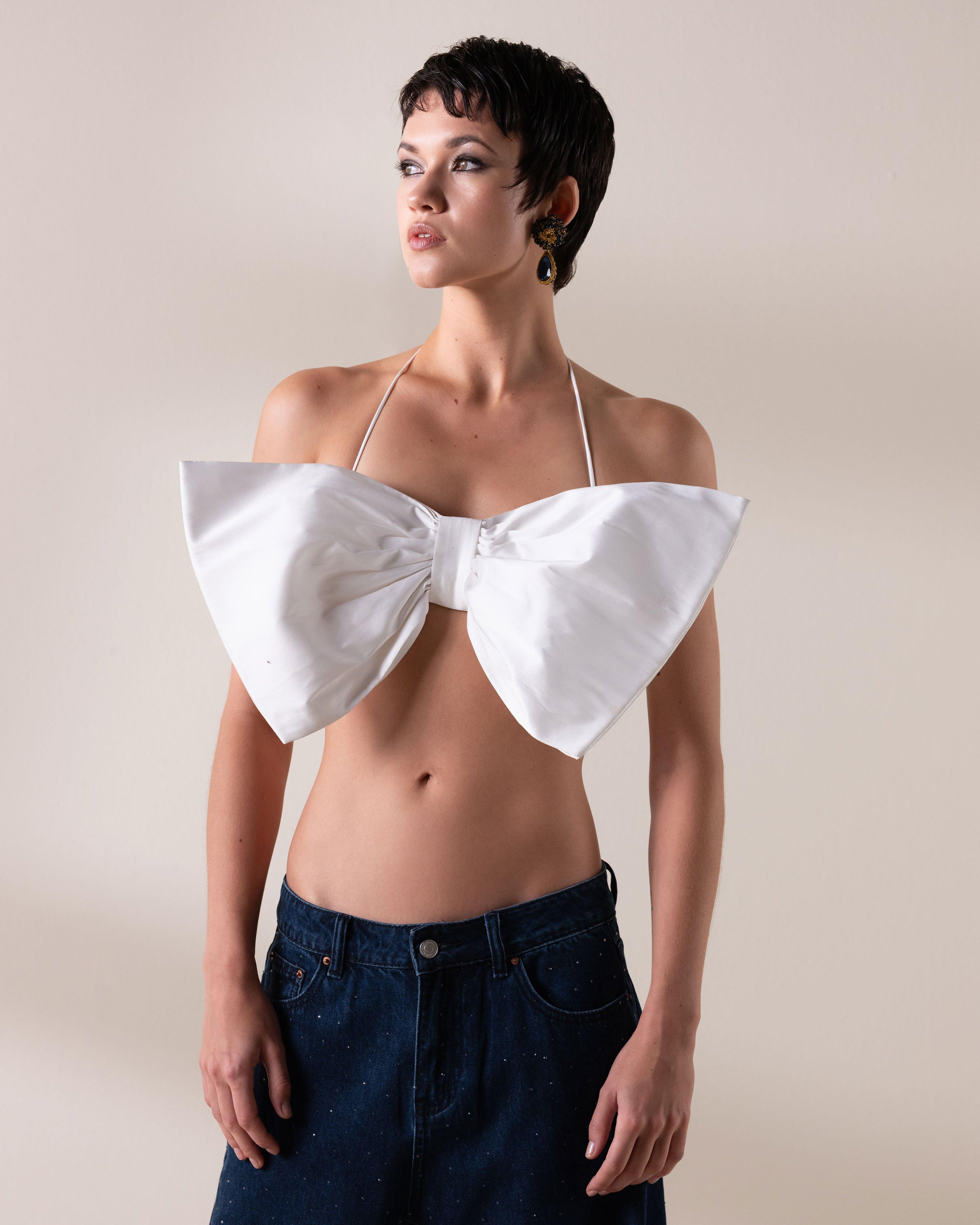 KLûK CGDT x Poetry Bow Top -  Milk