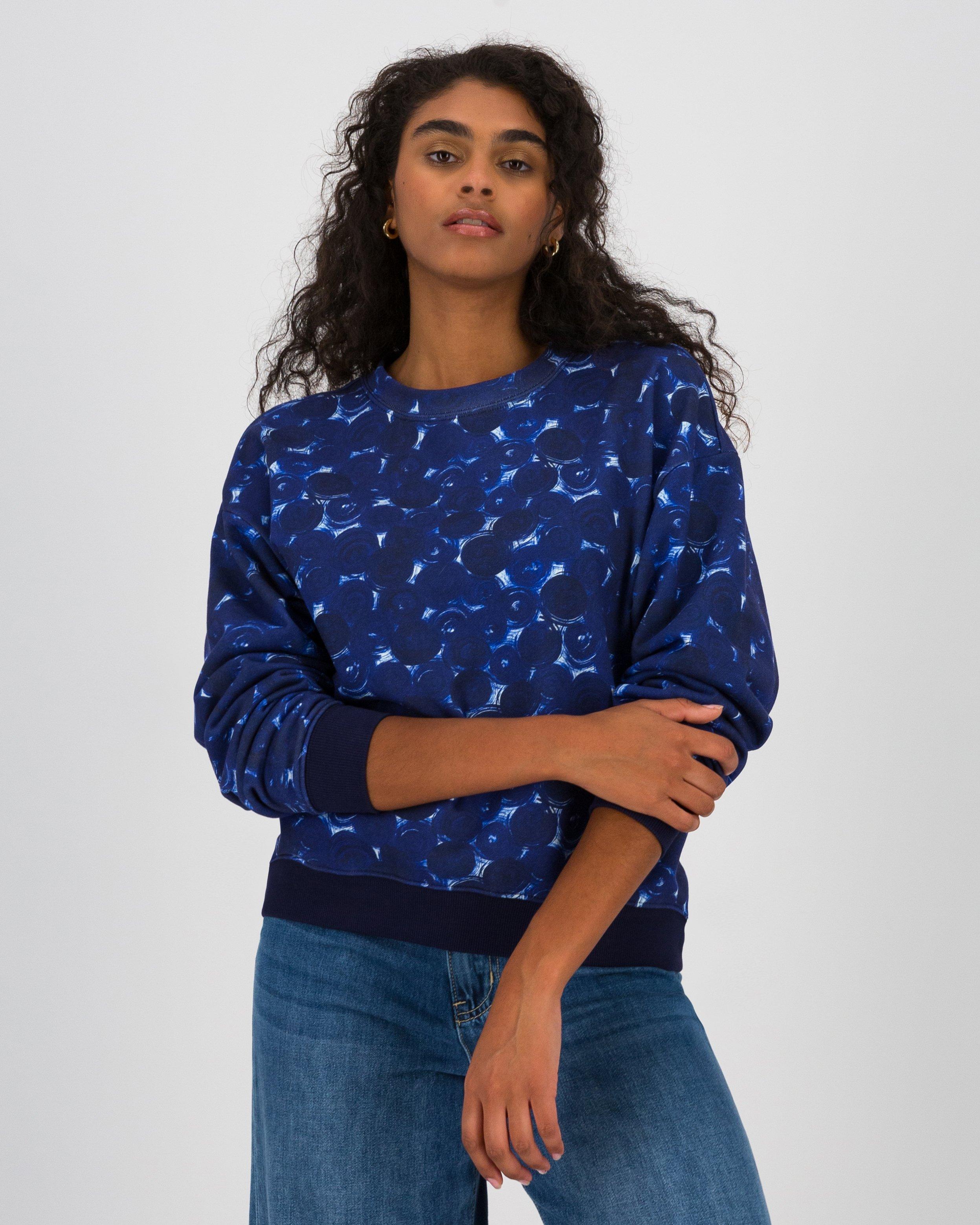 Andre Printed Sweat -  Blue