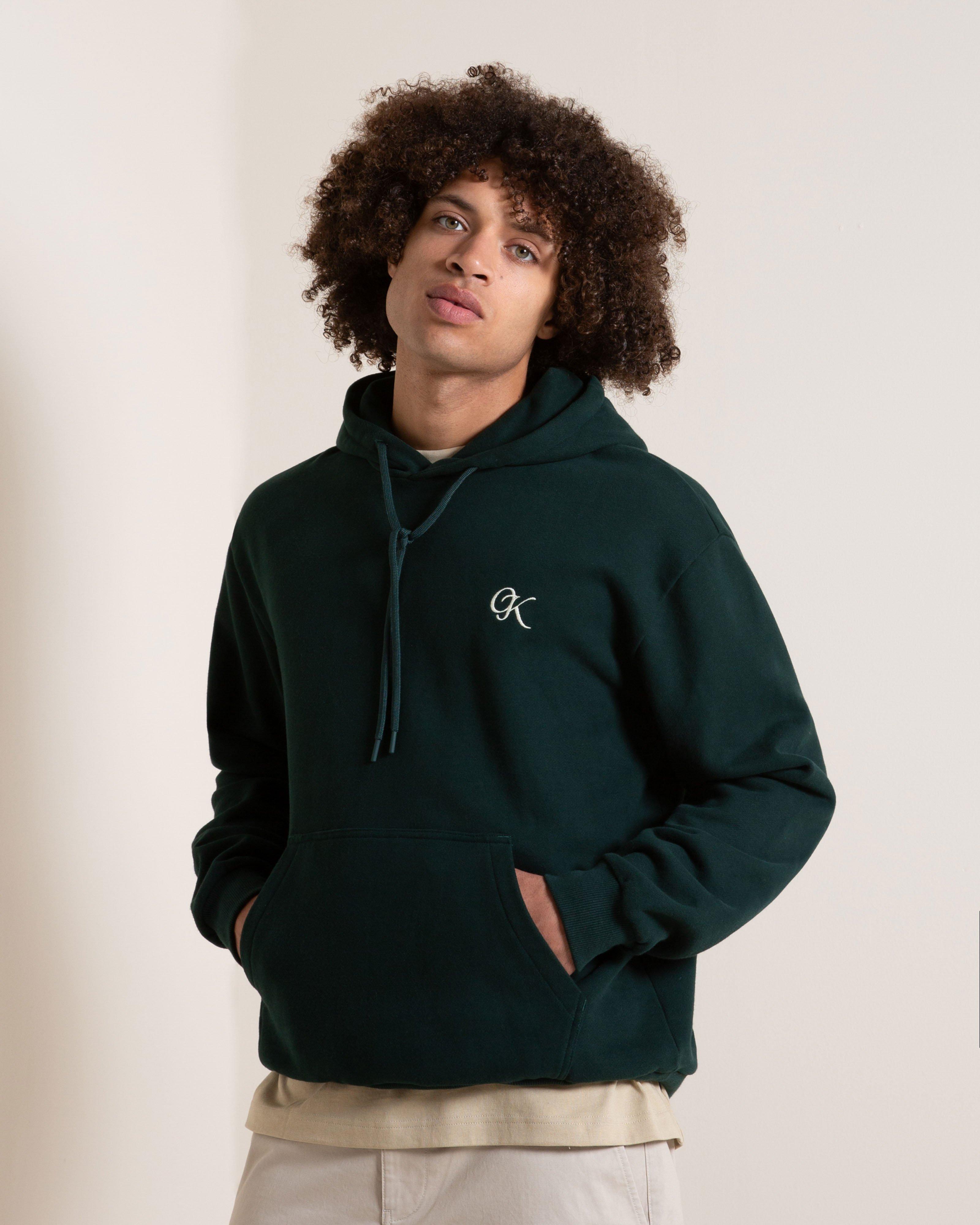 Men's West Premium Hooded Sweat -  Dark Green