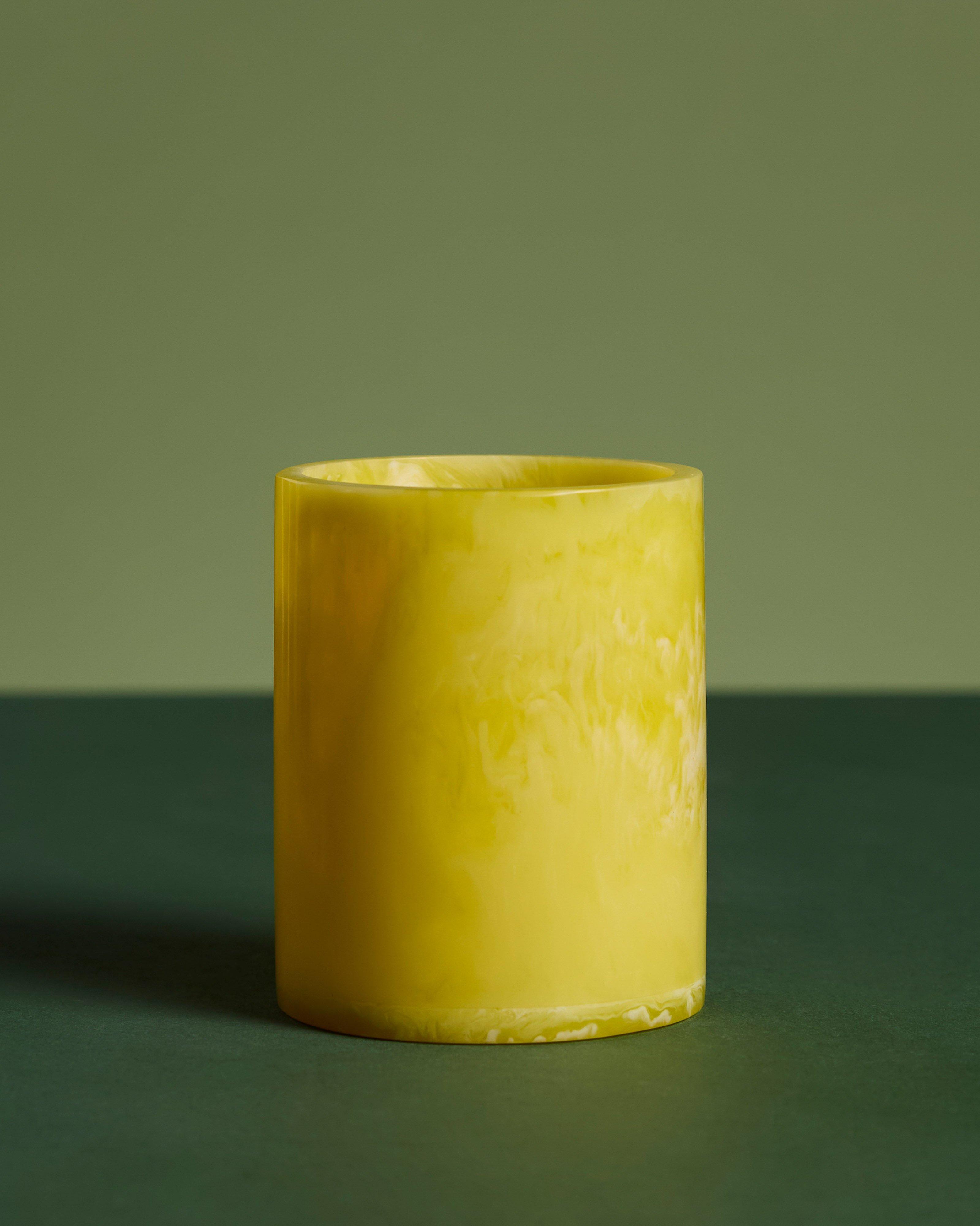 Clubhouse Short Resin Storage Jar -  Yellow