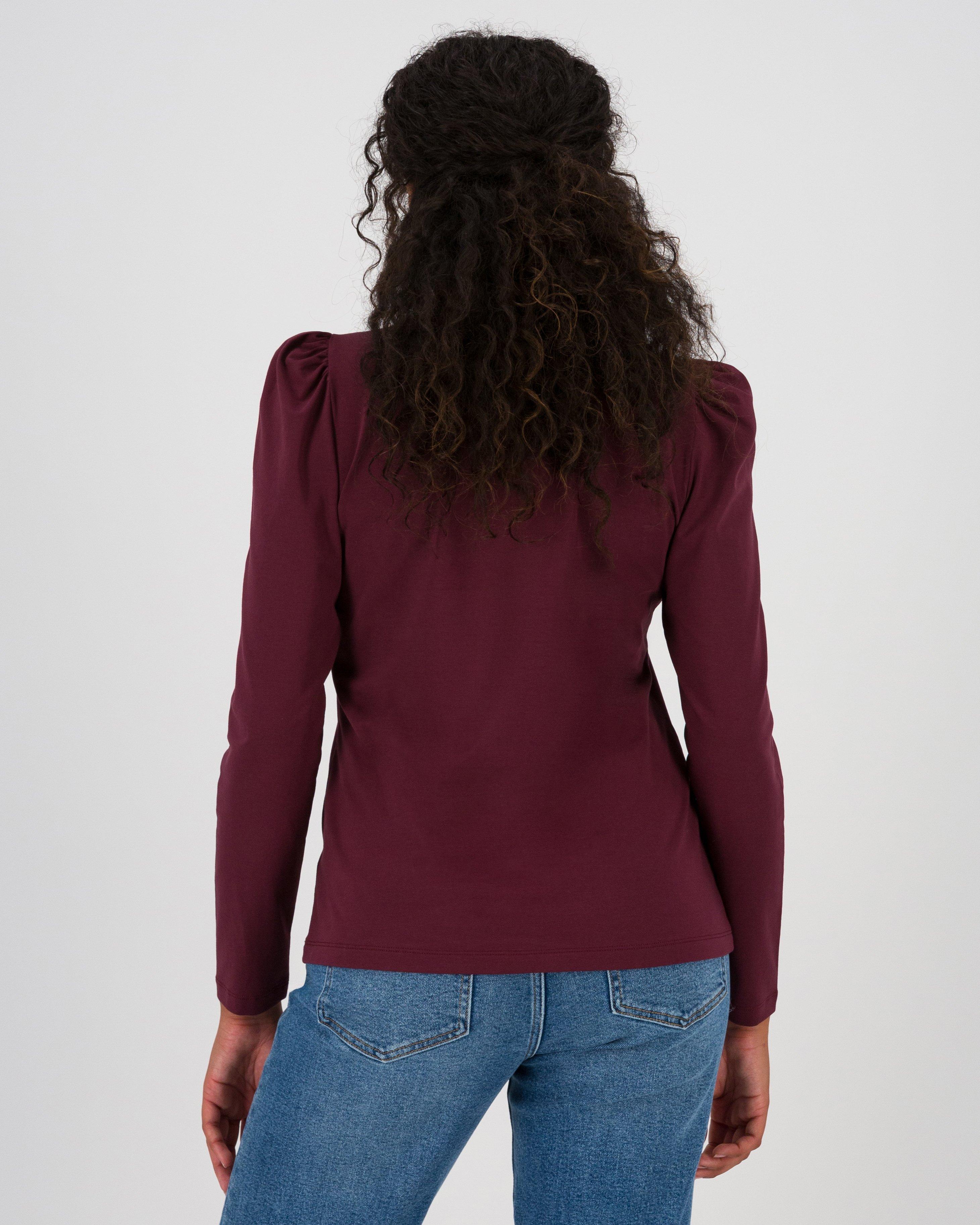 Samone Puff Sleeve Top -  Berry