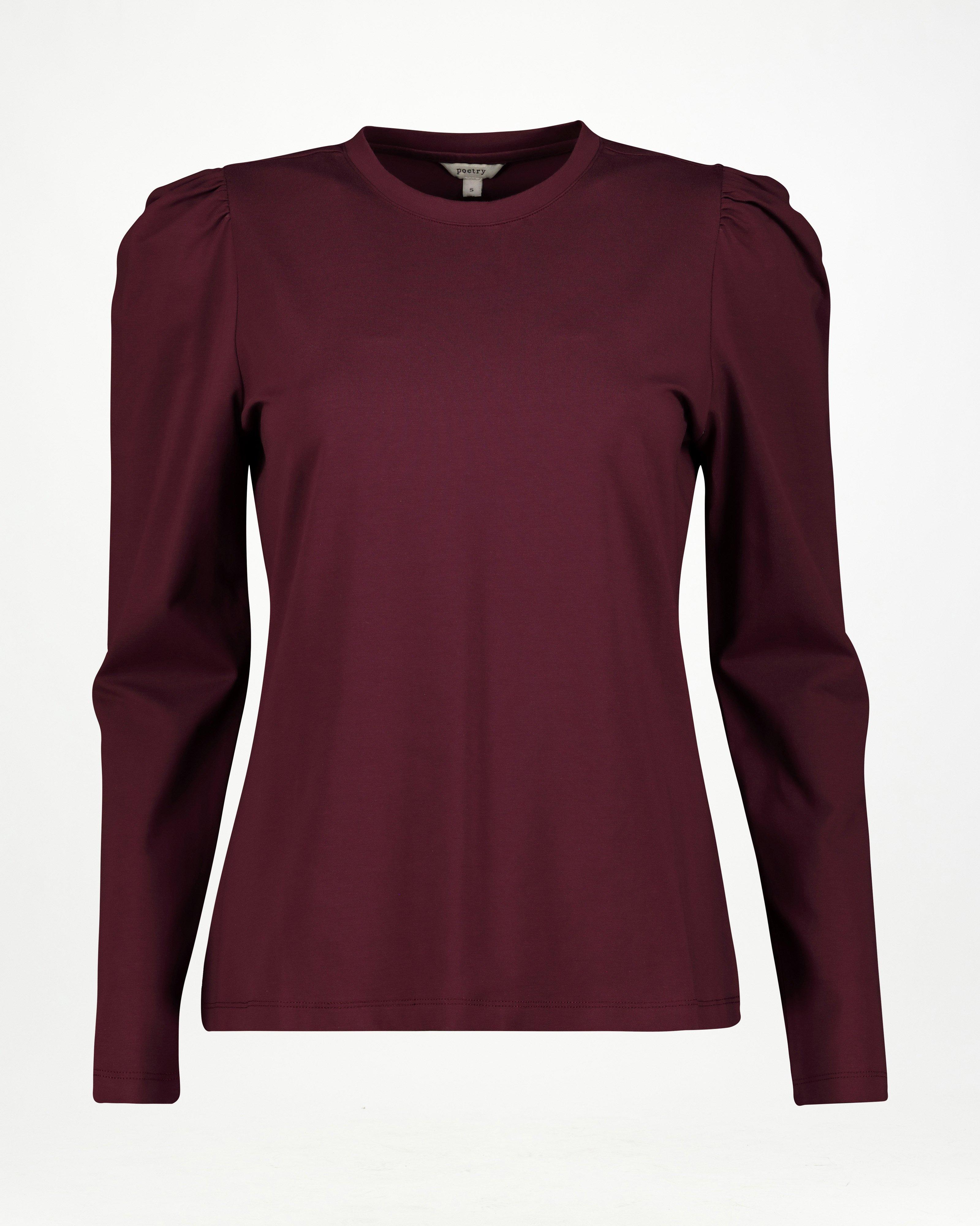 Samone Puff Sleeve Top -  Berry