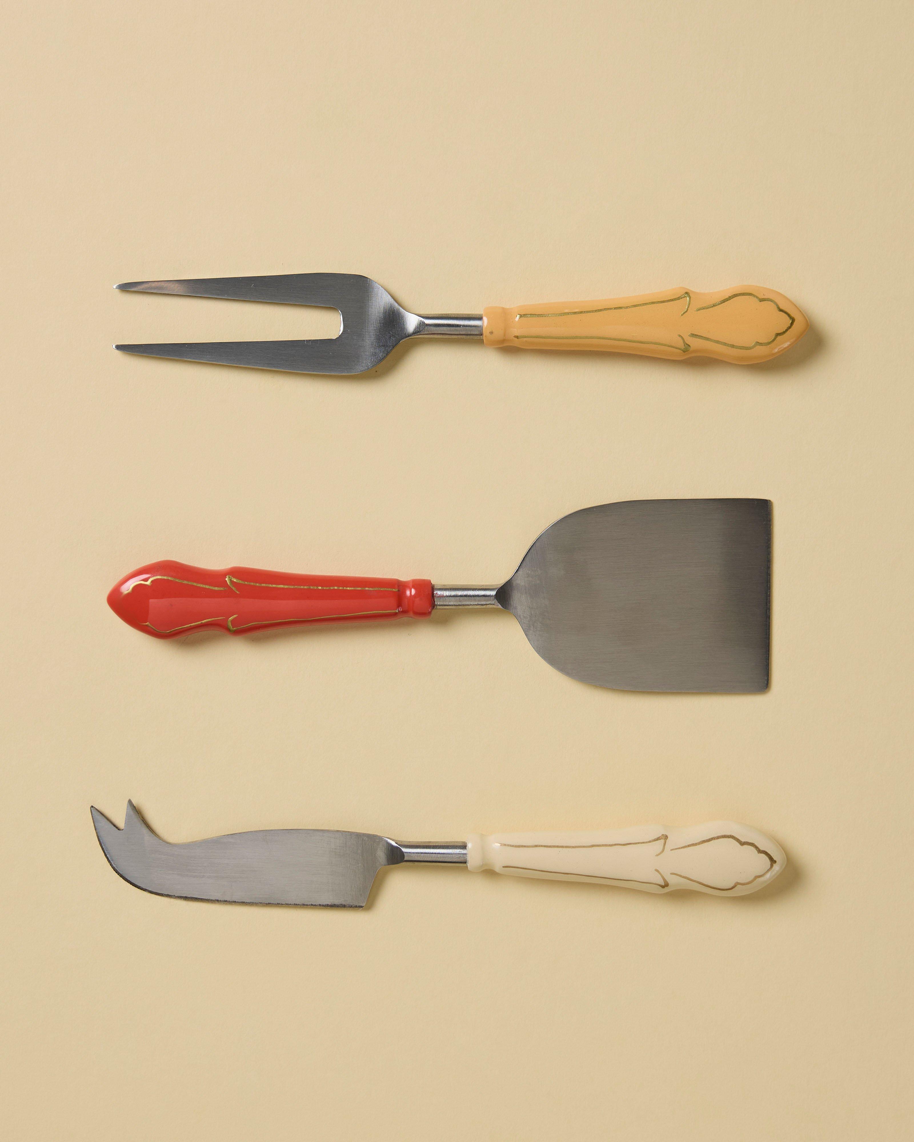 Lillian Cheese Knife Set -  Pink