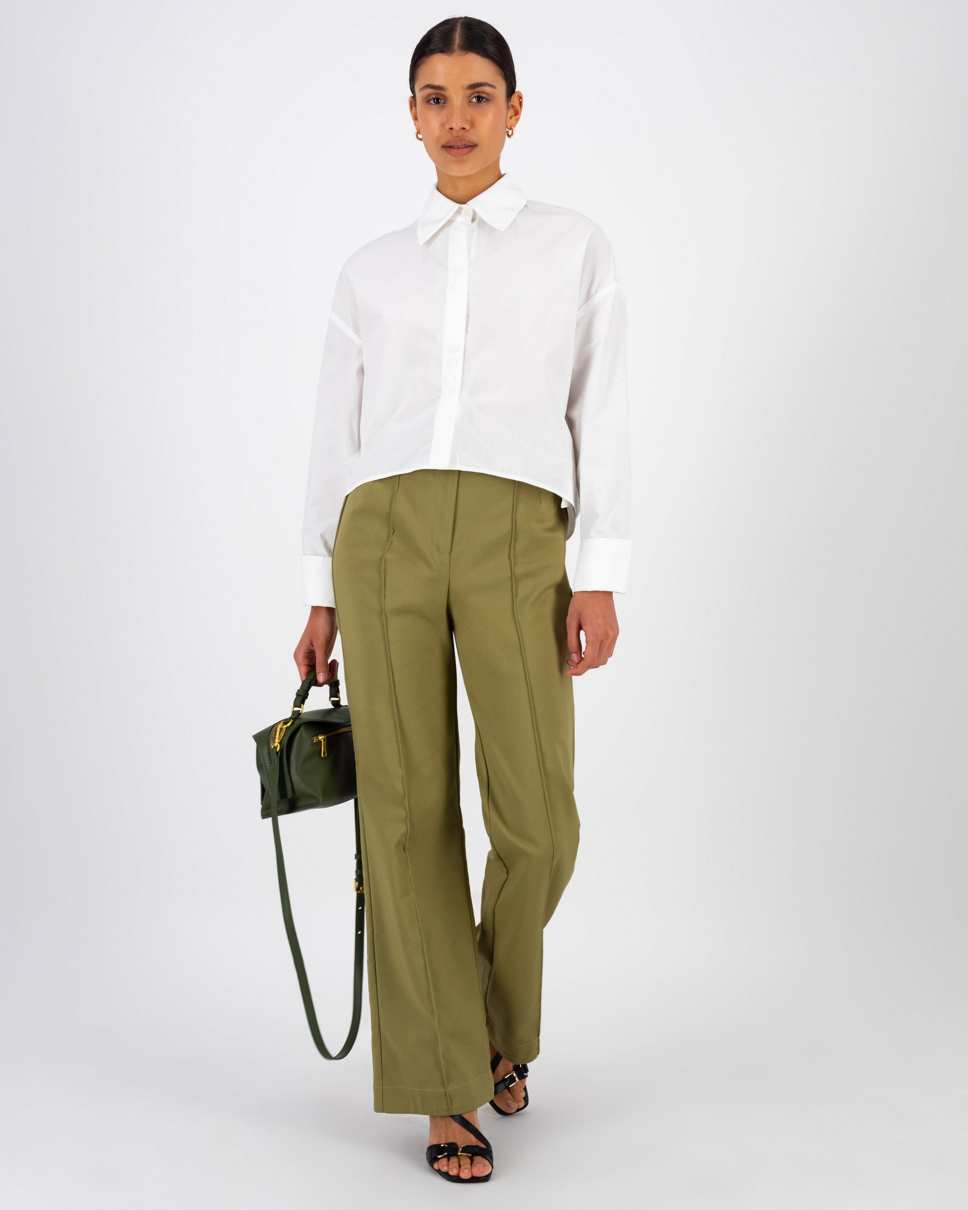 Vix Wide Leg Pant -  Green