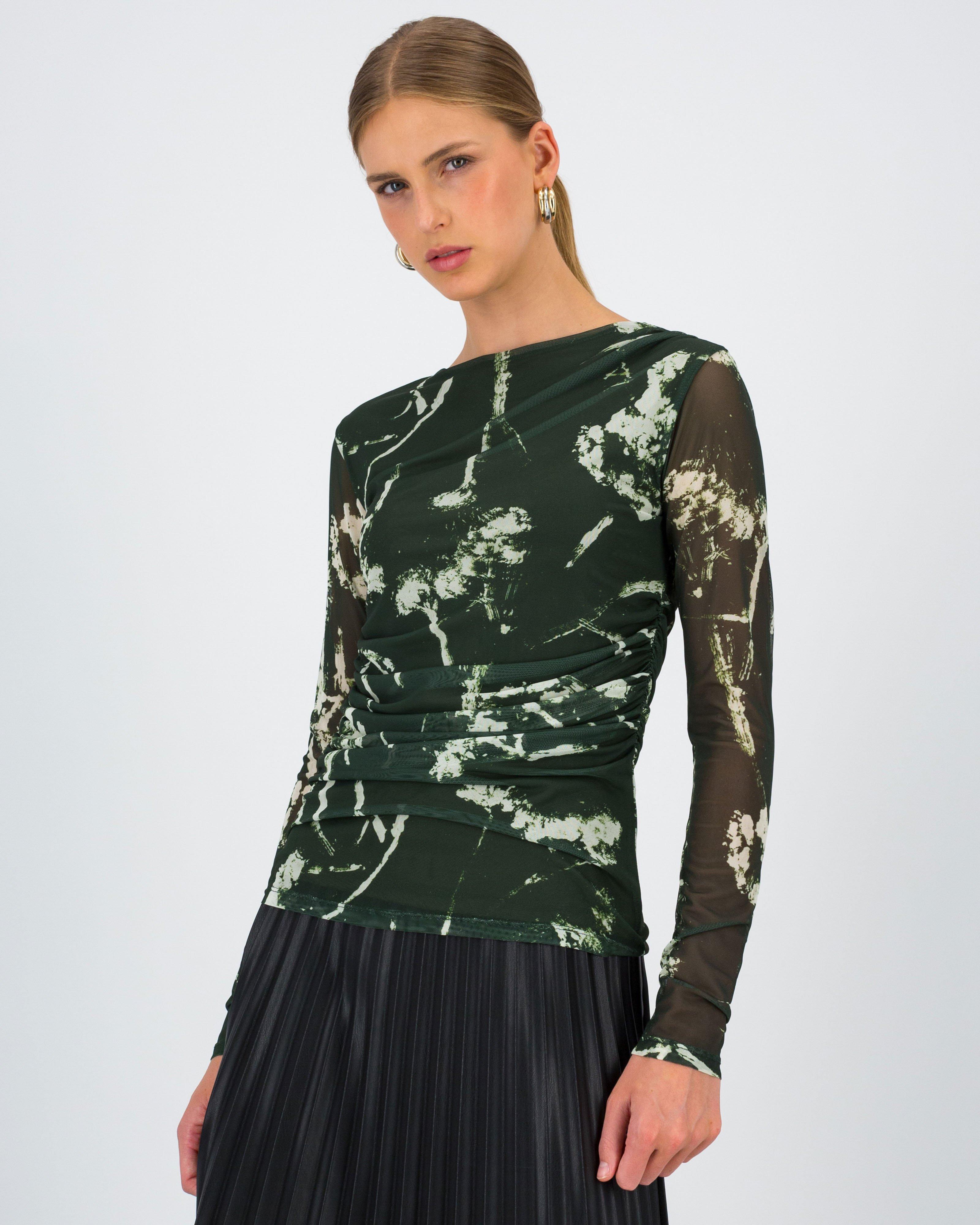Rory Printed Top -  Green