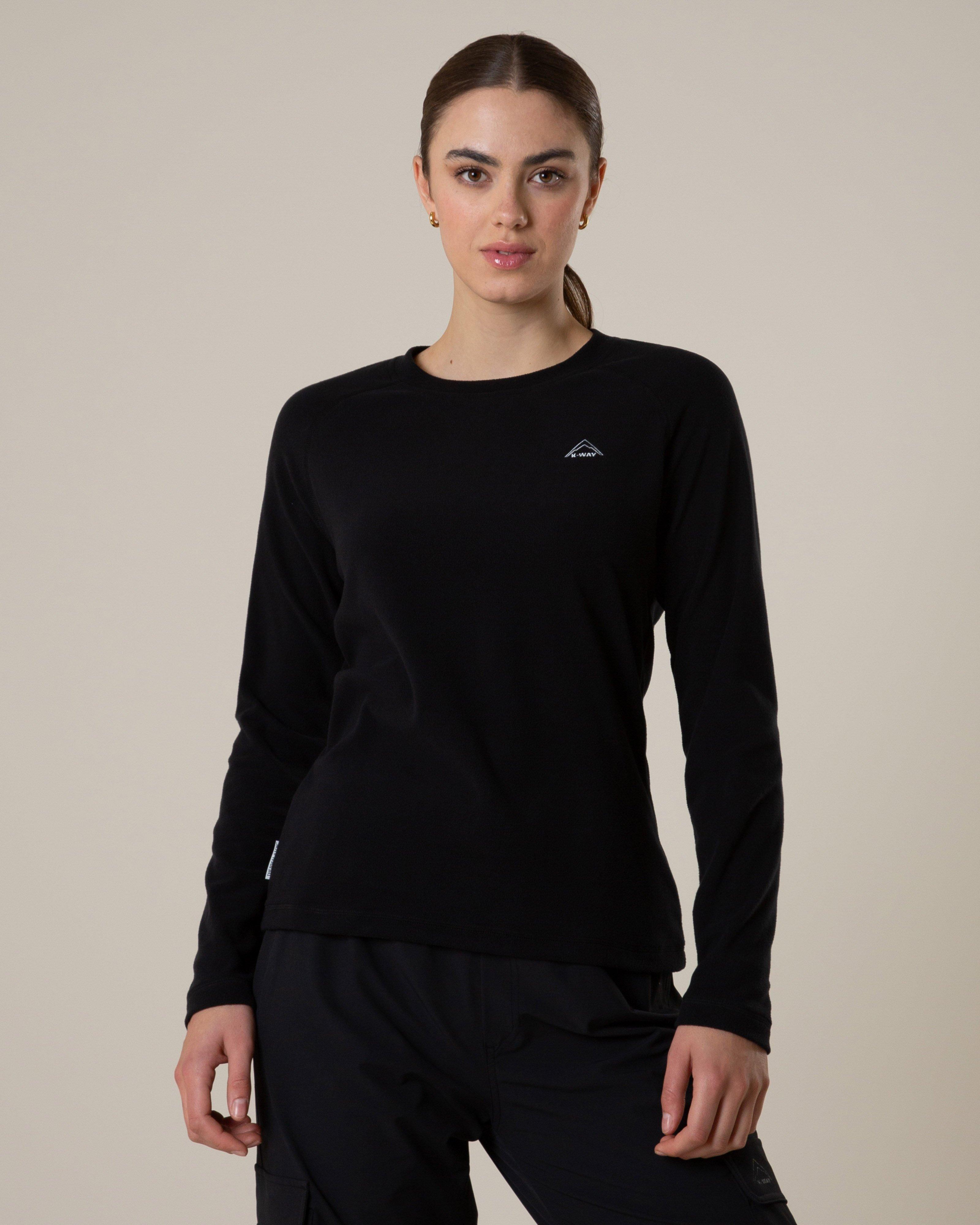 K-Way Women's Scarlet Eco Crewneck fleece Top -  Black