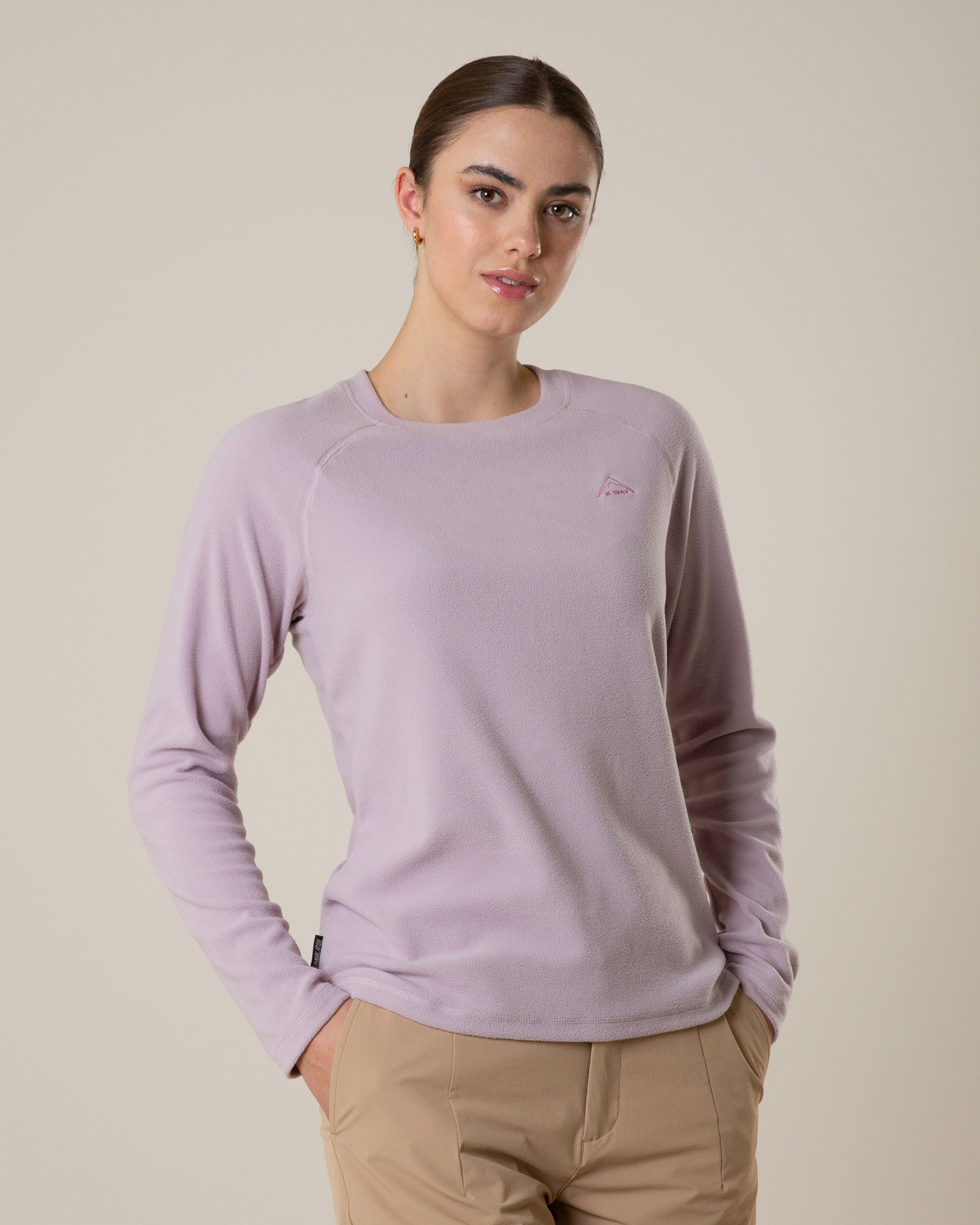 K-Way Women's Scarlet Eco Crewneck fleece Top -  Dusty Pink