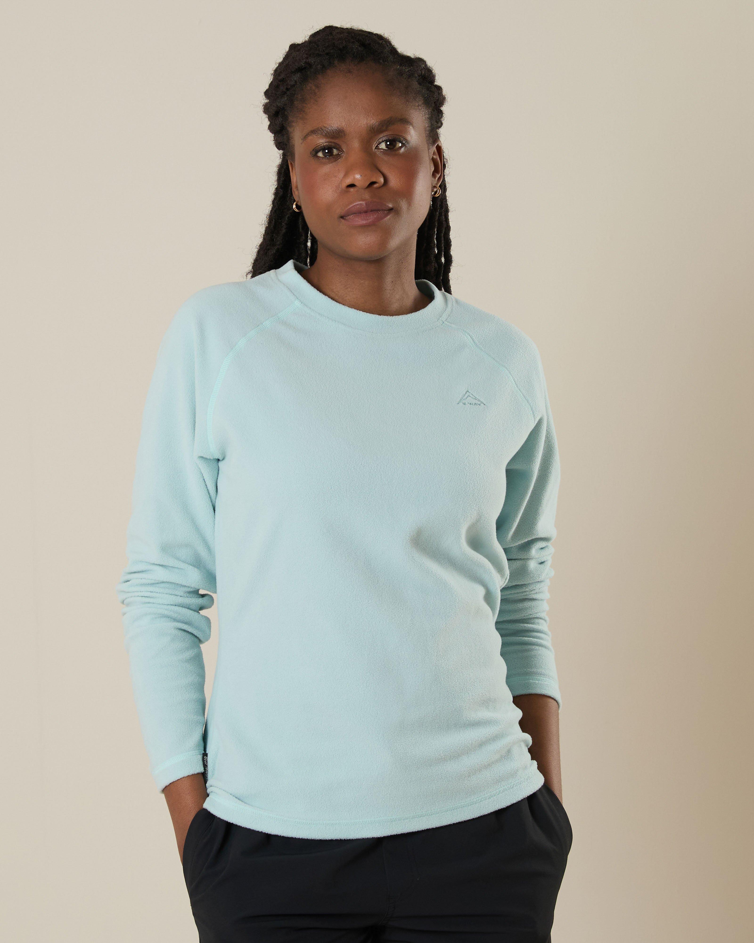 K-Way Women's Scarlet Eco Crewneck fleece Top -  Turquoise