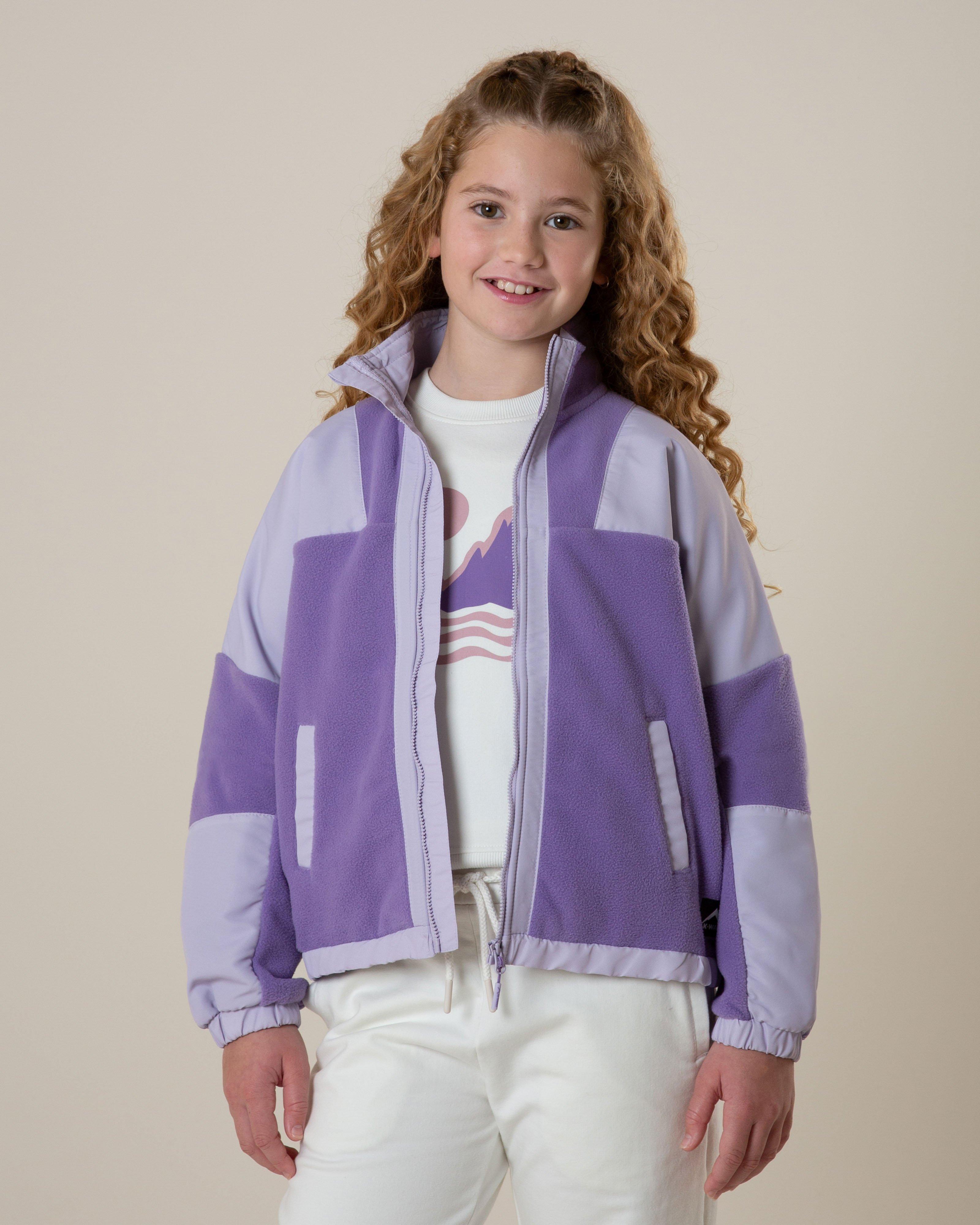 K-Way Youth Lyra Zip Through Polar Fleece Track Top -  Purple
