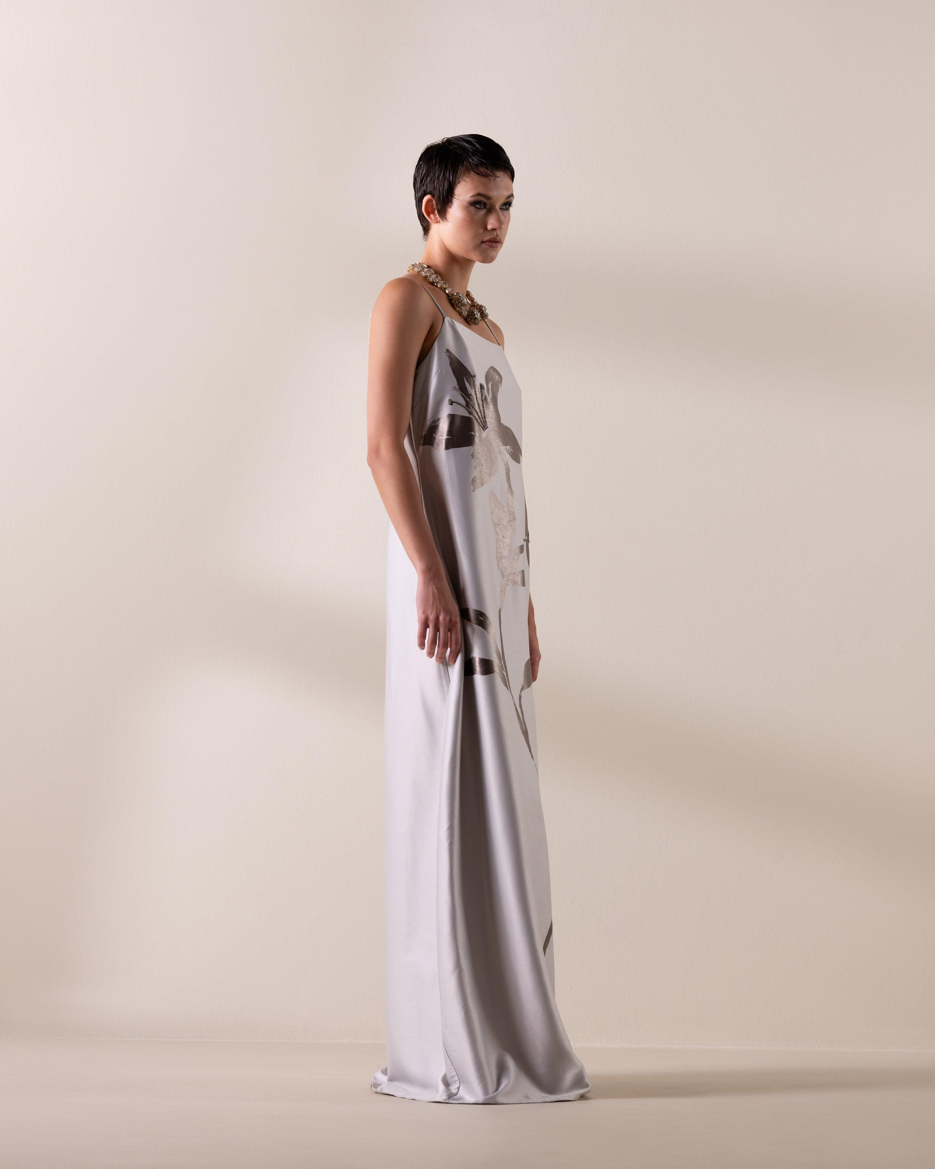 KLûK CGDT x Poetry Column Dress -  Silver Grey