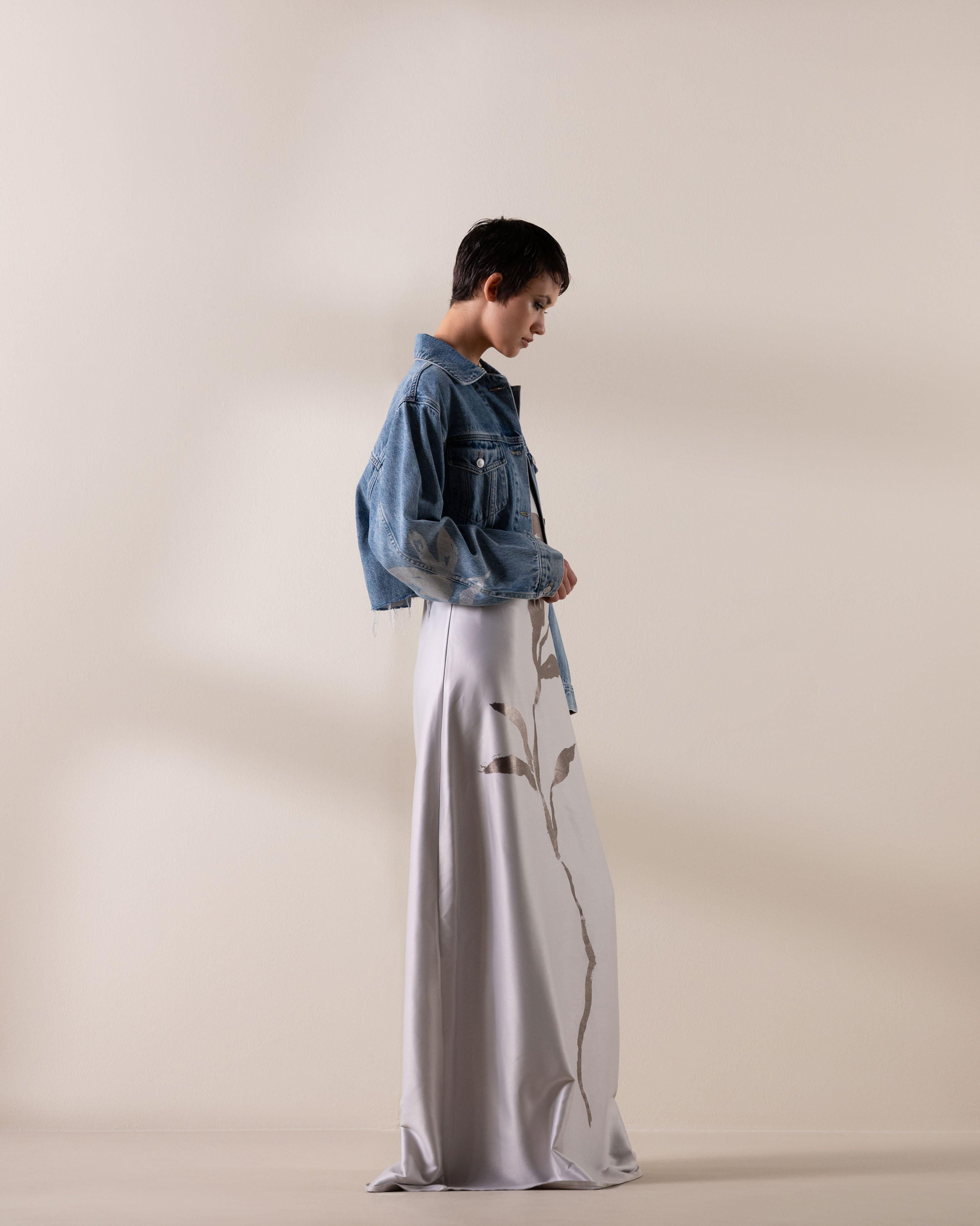 KLûK CGDT x Poetry Column Dress -  Silver Grey