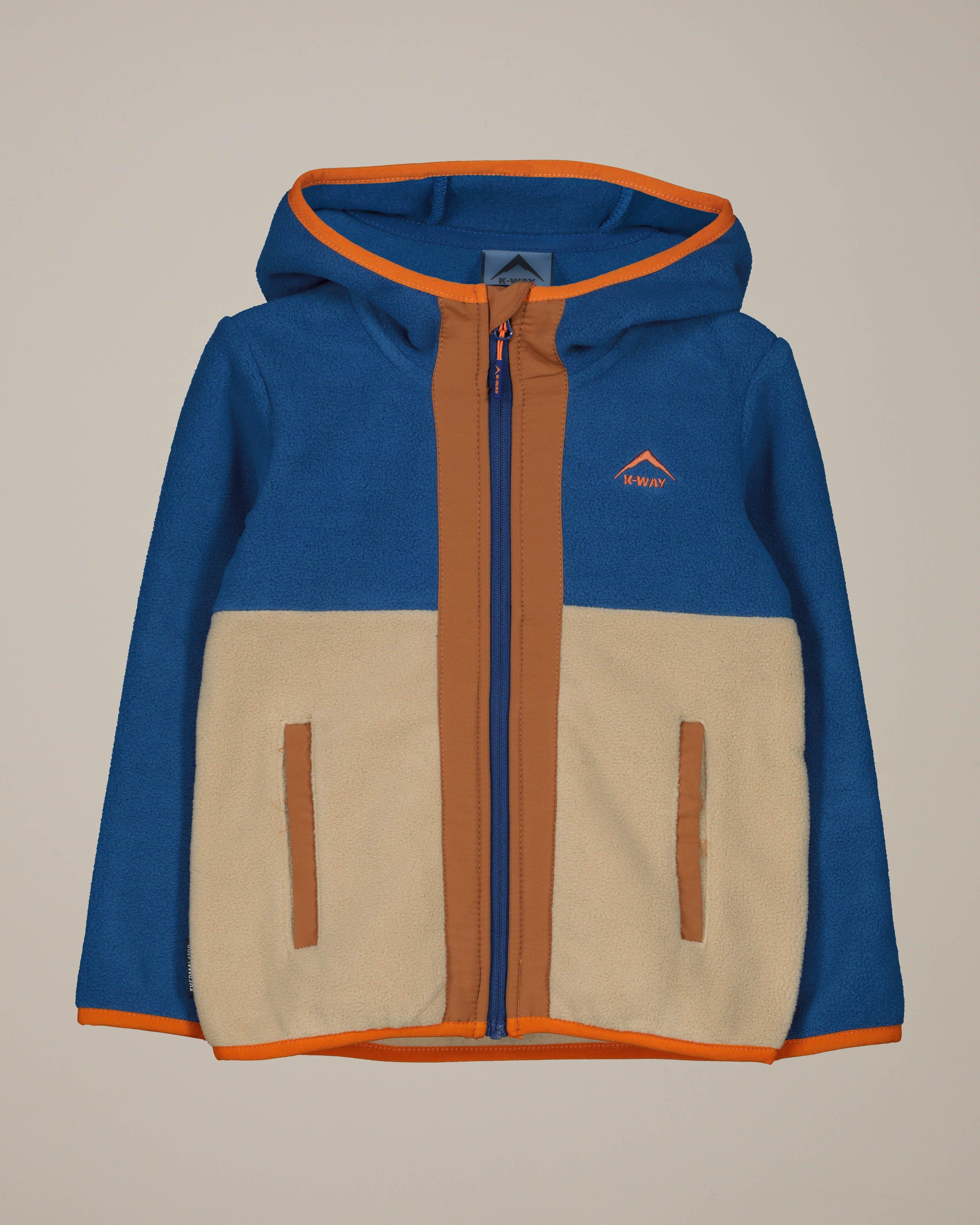 K-Way Kids Alden Hooded Polar Fleece Track Top -  Cobalt