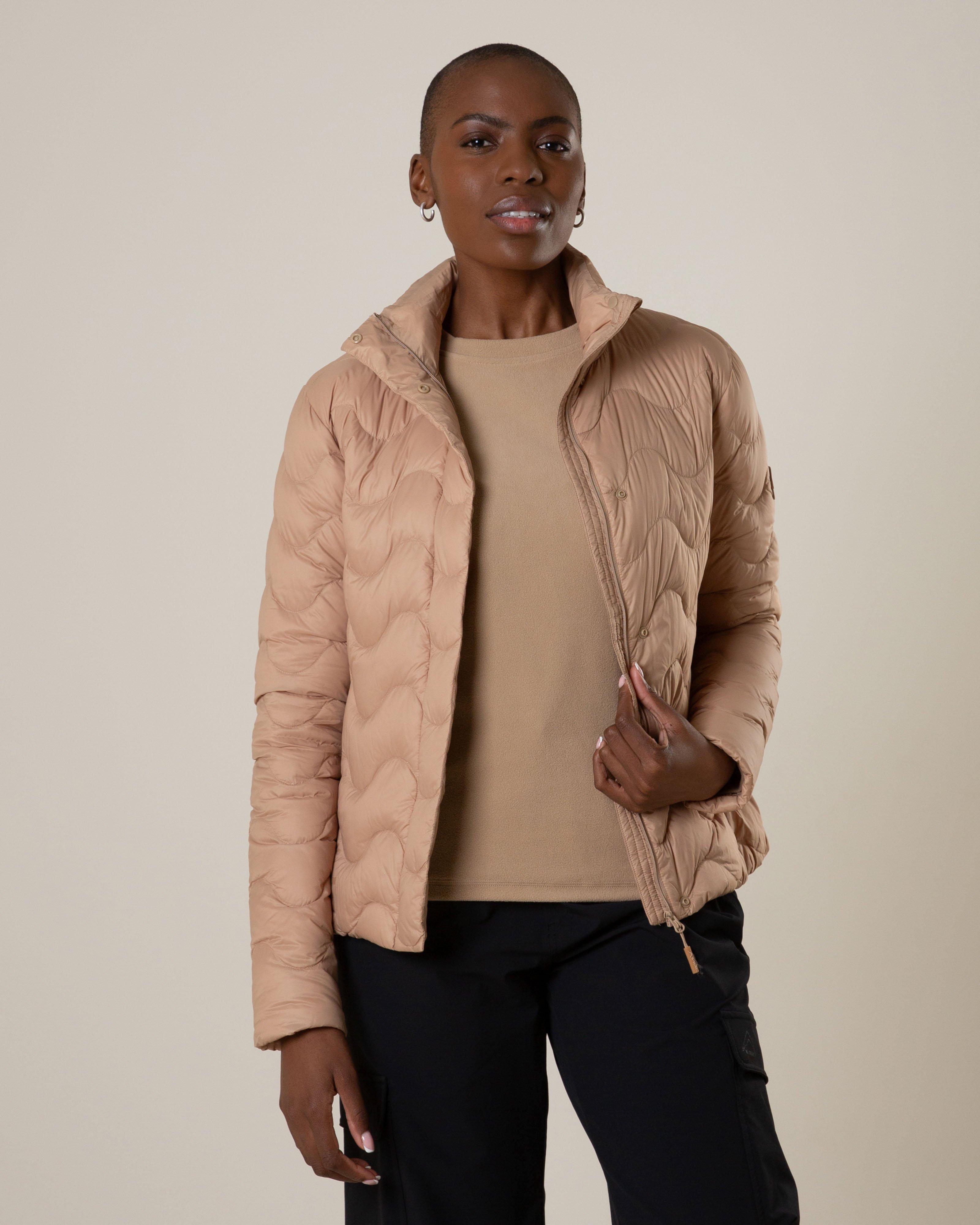 K-Way Women's Wave Down Puffer Jacket -  Driftwood