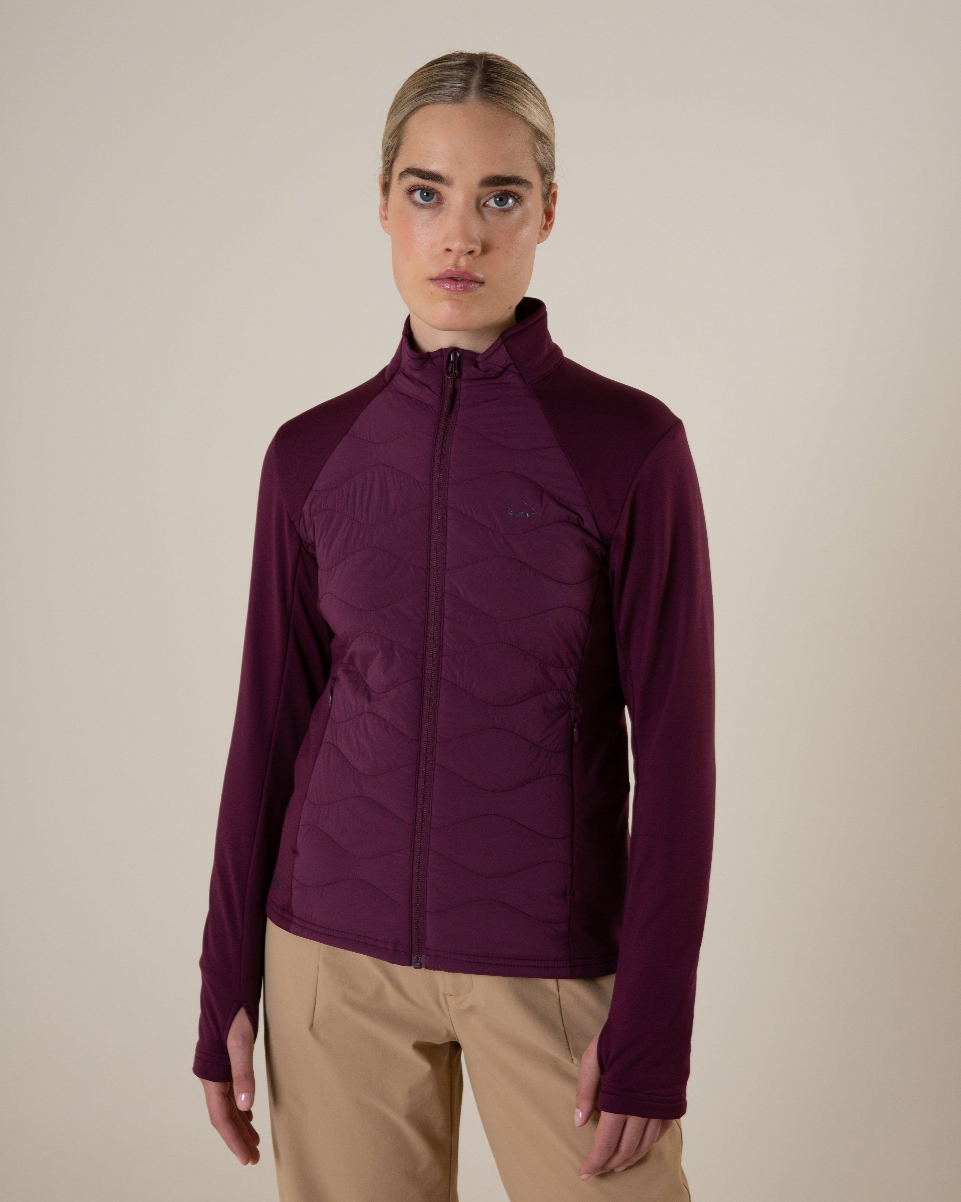 K-Way Women's Contour Hybrid Fleece Jacket -  Plum