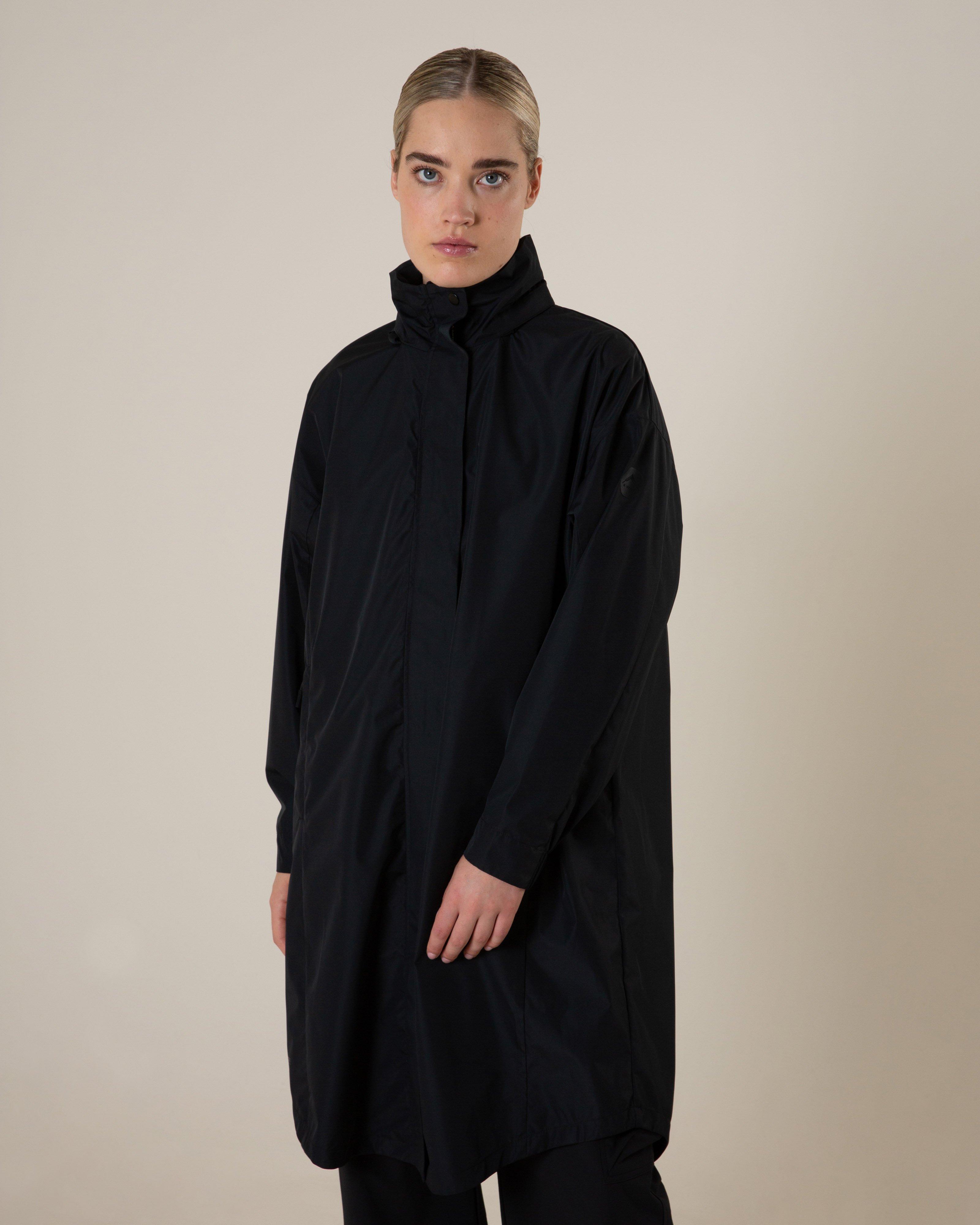 K-Way Women's Urban Commuter Rain Coat -  Black