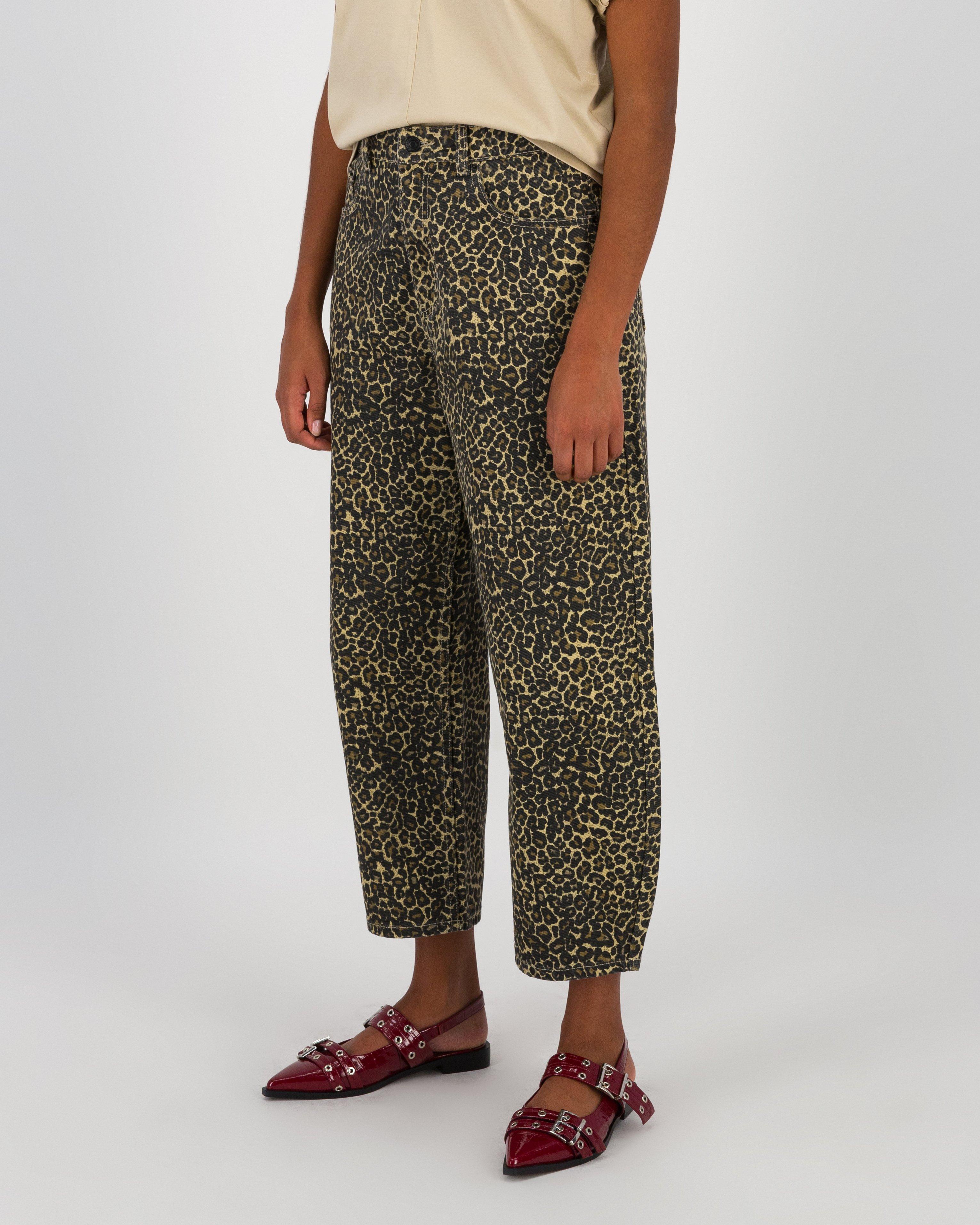  Liana Leopard Print Denims -  Assorted