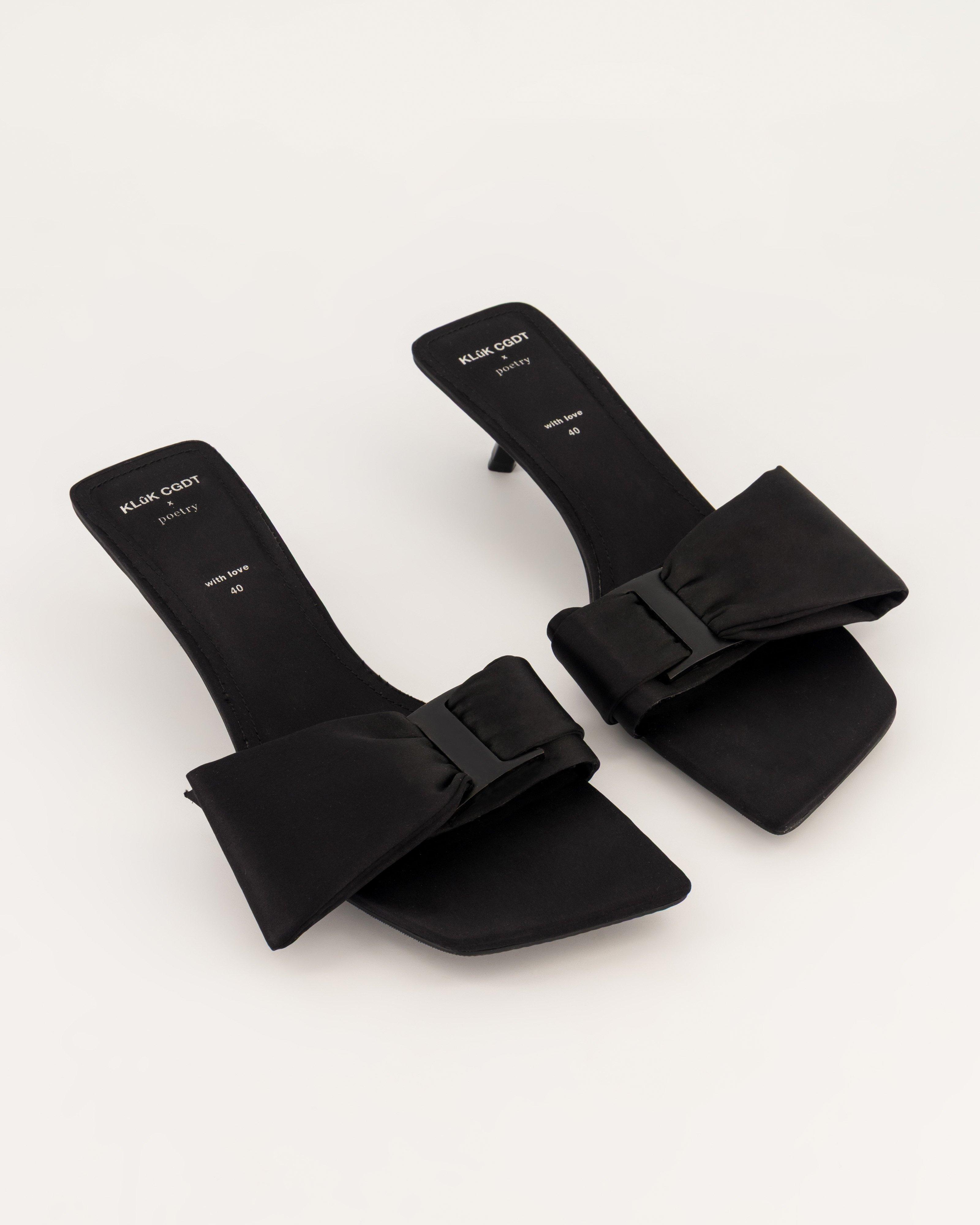 KLûK CGDT x Poetry Satin Bow Heel -  Black